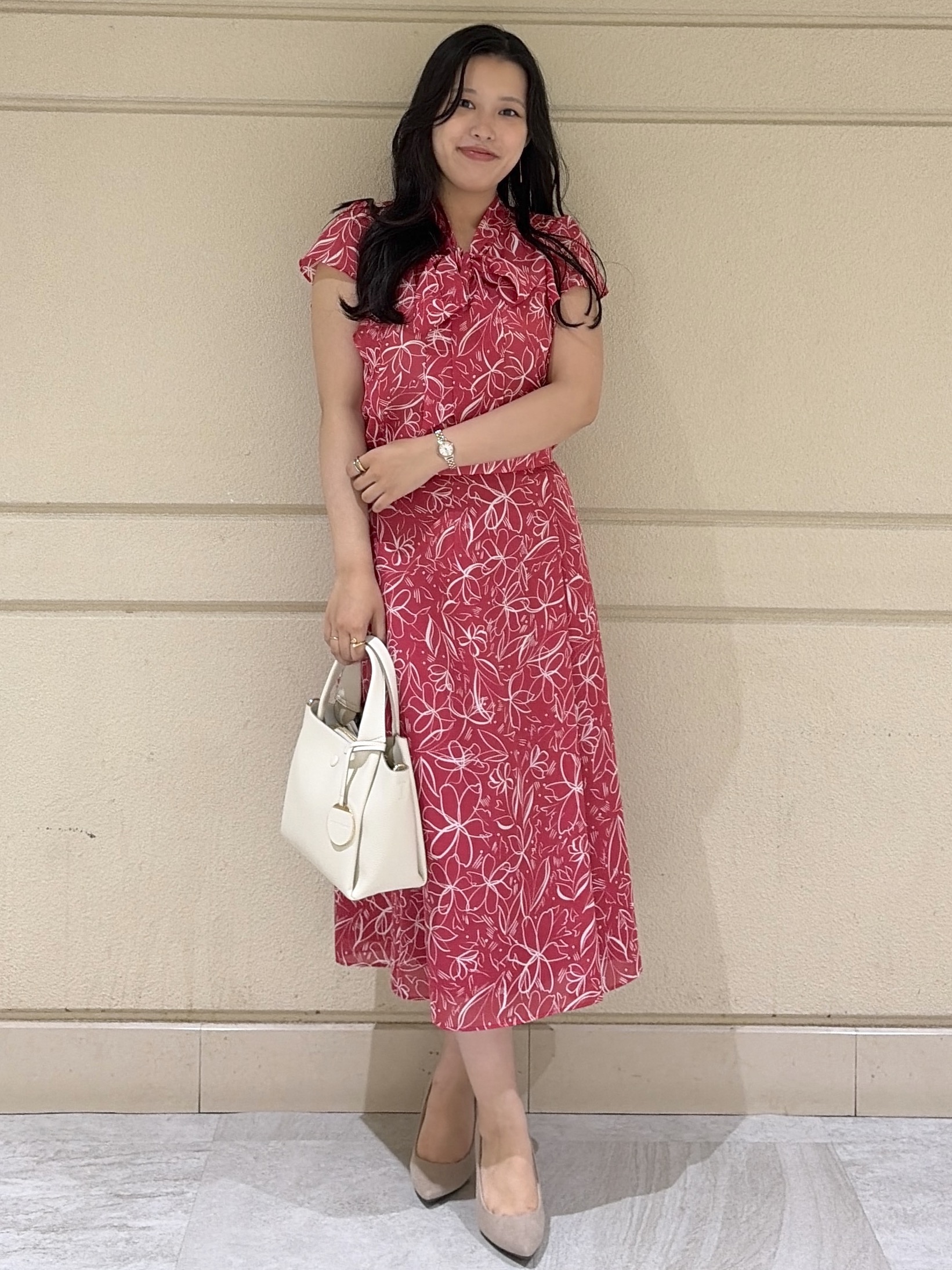 Momokaさんの「COUP DE CHANCE｜【手洗い可／日本製】フラワーリボンブラウス」を使ったコーディネート