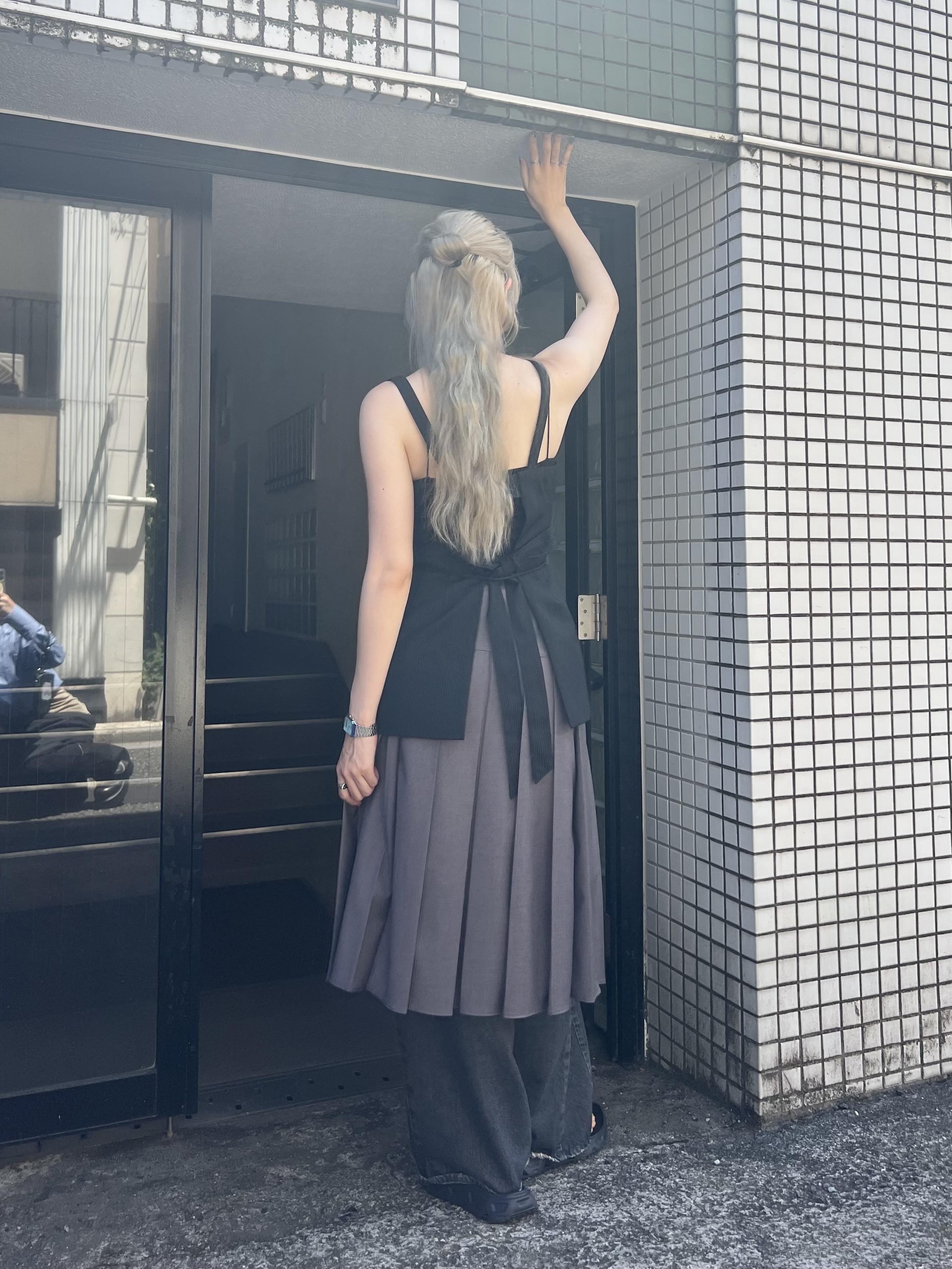 honoka Aさんの「CODE A｜corset stripe camisole」を使ったコーディネート