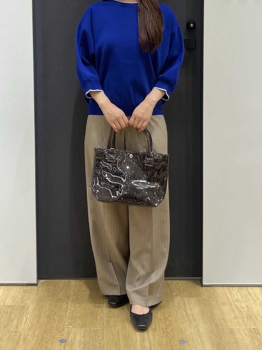 Minaさんの「Dessin｜【UVカット/洗濯機OK】6分袖配色ニット」を使ったコーディネート