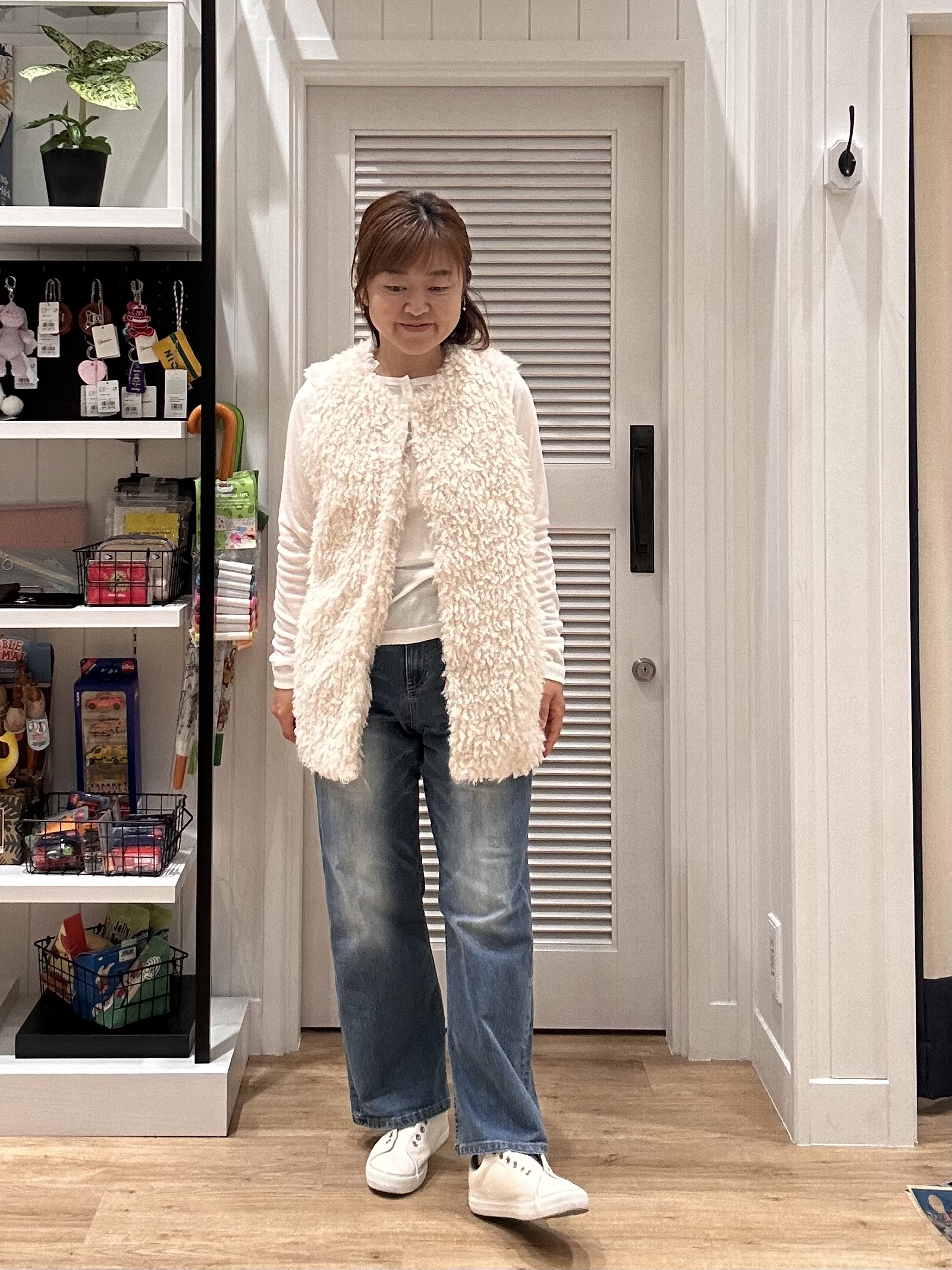 Aiさんの「Dessin｜【接触冷感】ワイドデニムパンツ」を使ったコーディネート