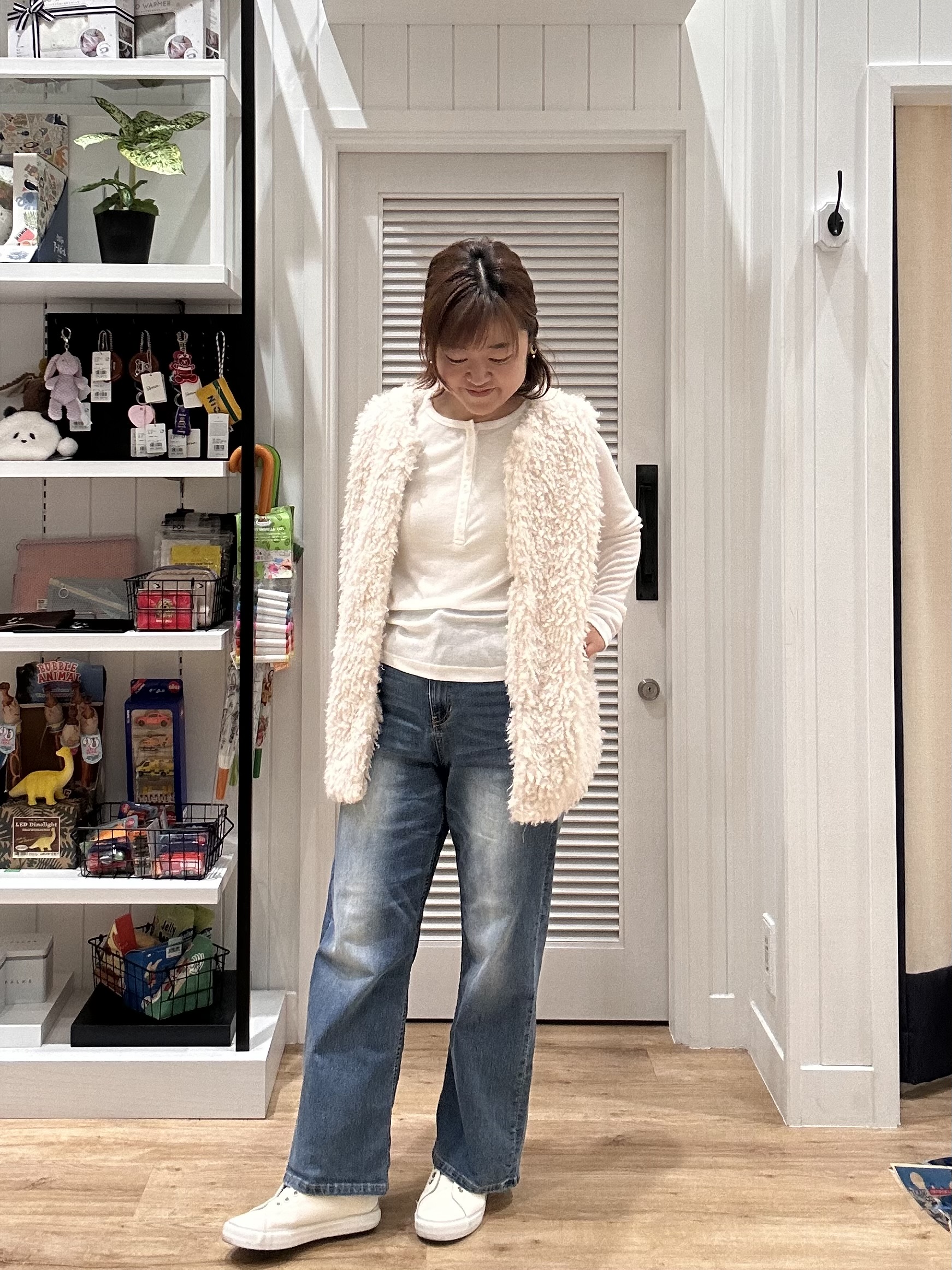 Aiさんの「Dessin｜【接触冷感】ワイドデニムパンツ」を使ったコーディネート