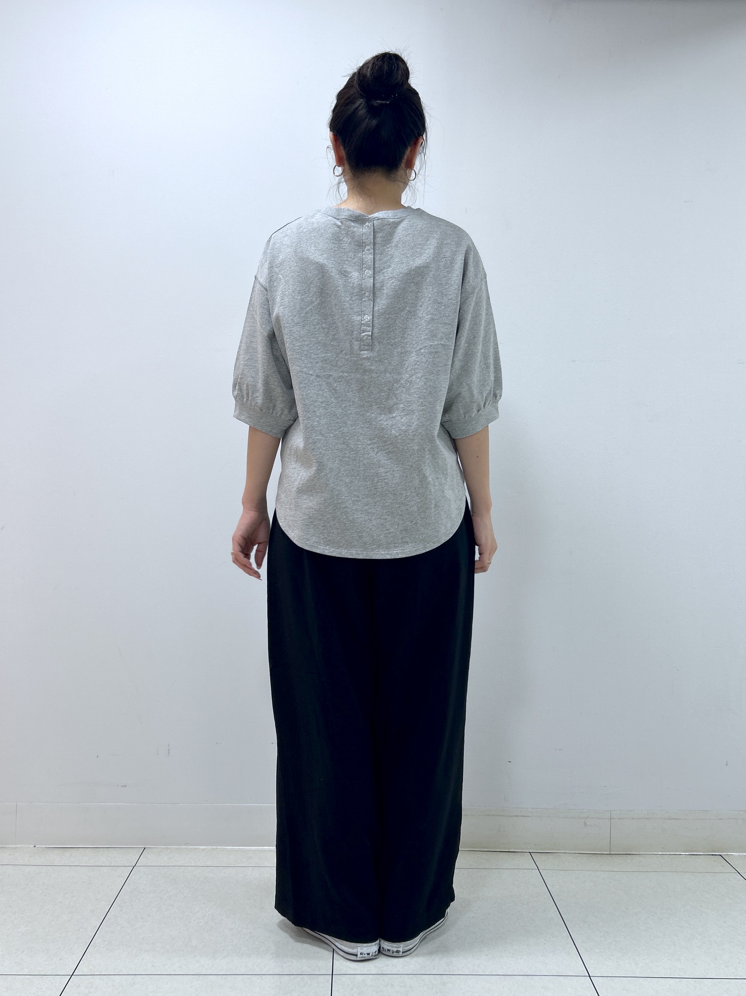 Kaiさんの「Dessin｜【高レビュー/洗える/XS-L】バックヘンリーミニ裏毛 5分袖」を使ったコーディネート