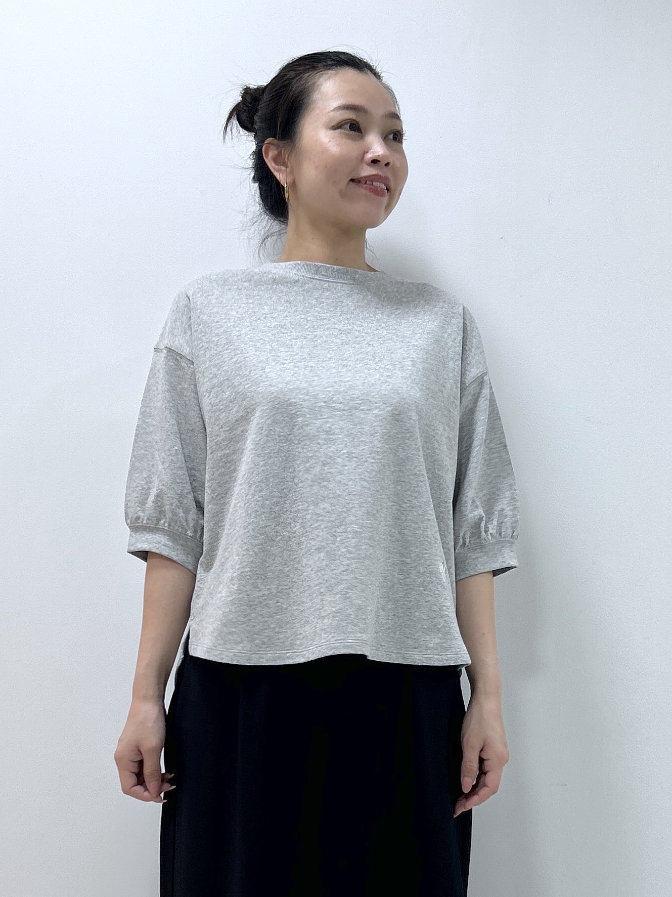 Kaiさんの「Dessin｜【高レビュー/洗える/XS-L】バックヘンリーミニ裏毛 5分袖」を使ったコーディネート