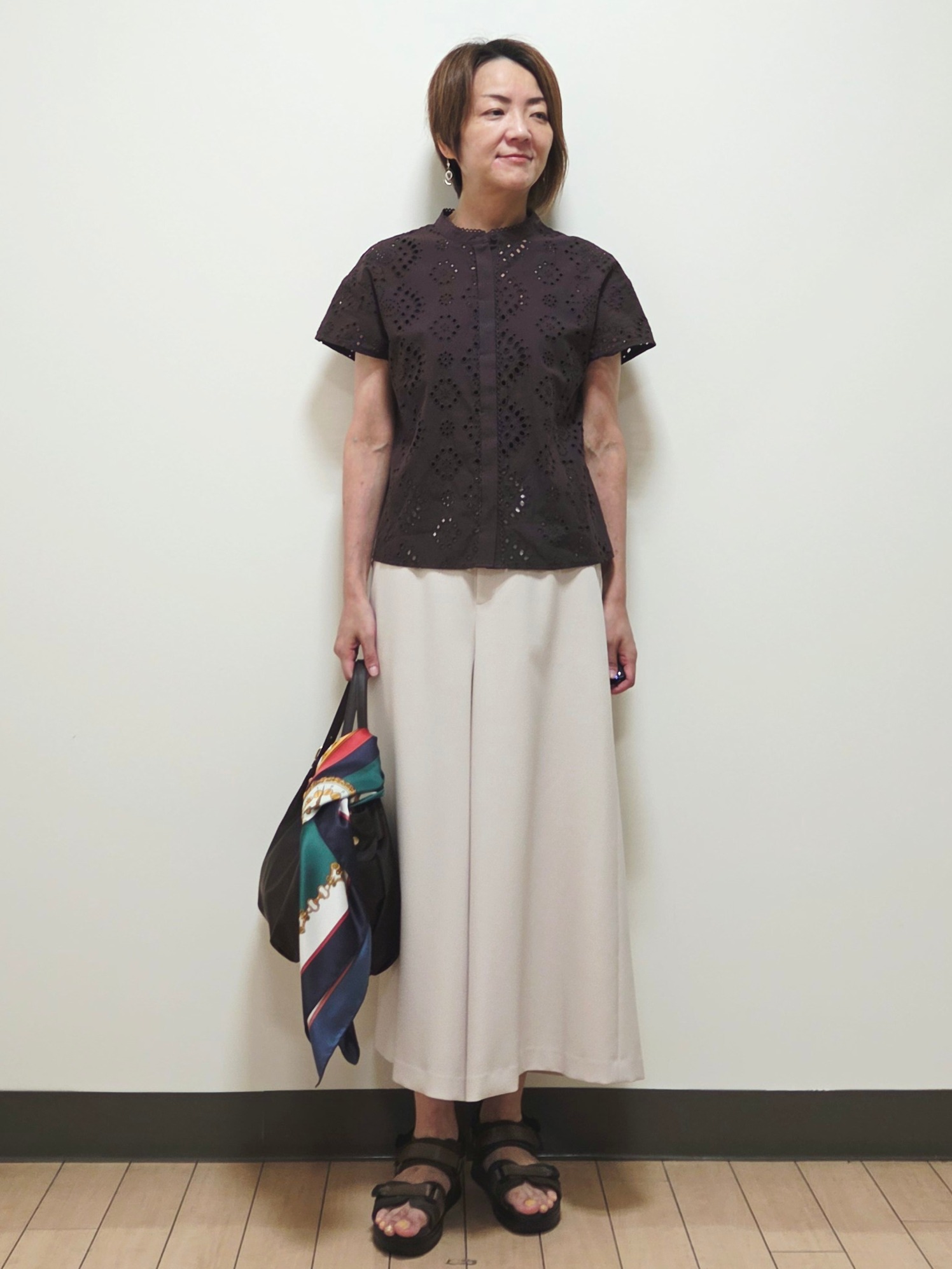 yuuさんの「Reflect｜【通勤◎】カットワーク刺繍レース シャツブラウス」を使ったコーディネート