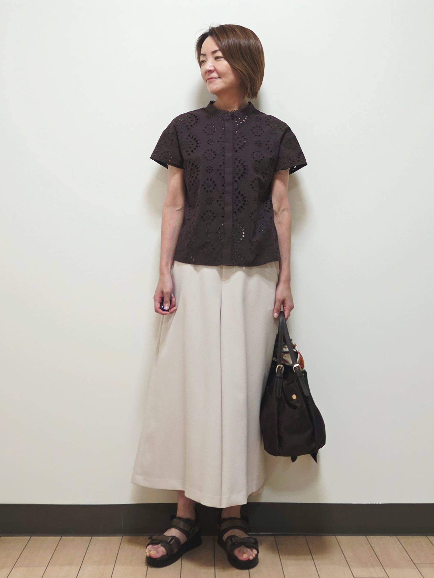 yuuさんの「Reflect｜【通勤◎】カットワーク刺繍レース シャツブラウス」を使ったコーディネート