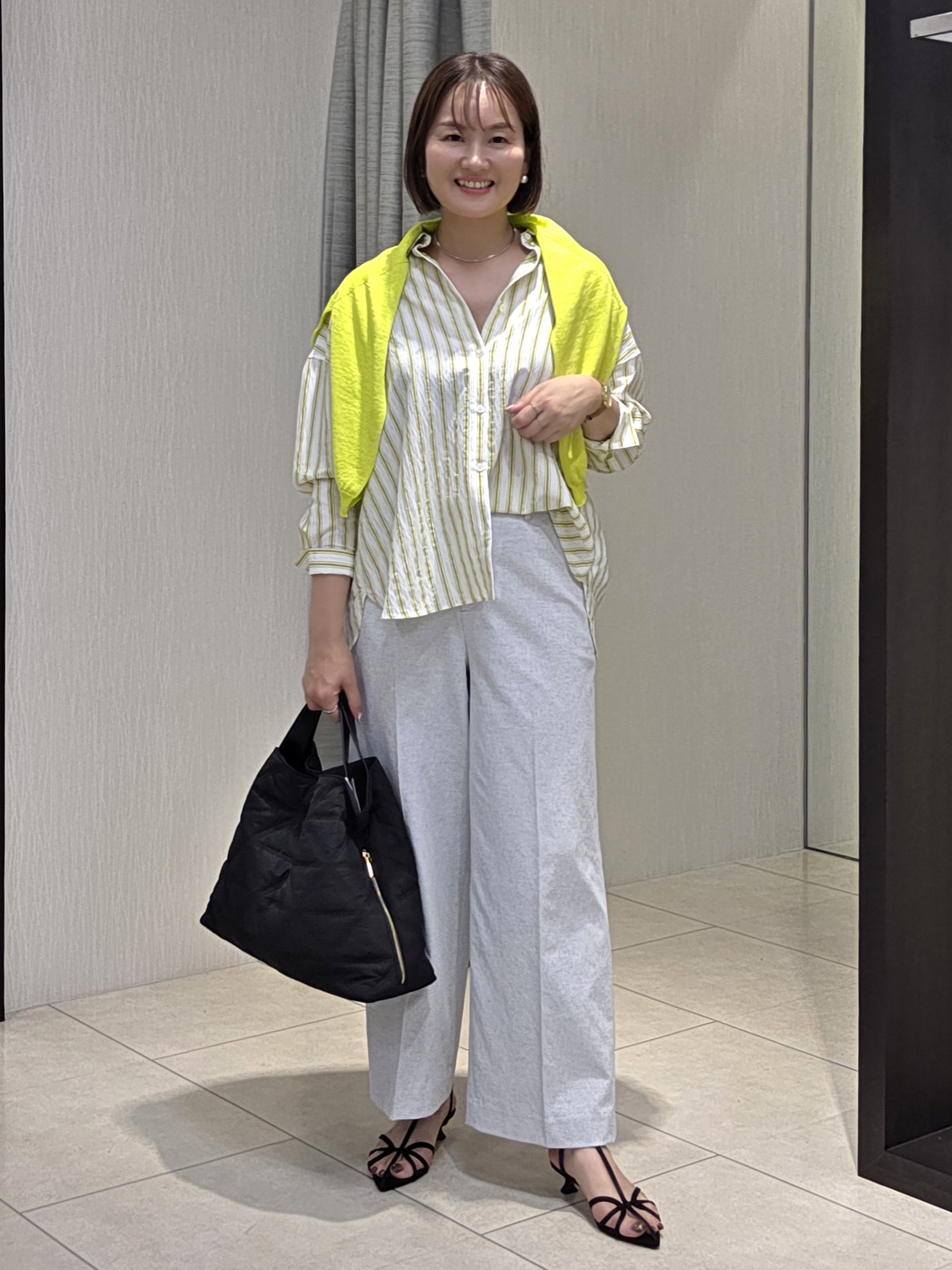 naokoさんの「UNTITLED｜ストライプシャツ」を使ったコーディネート