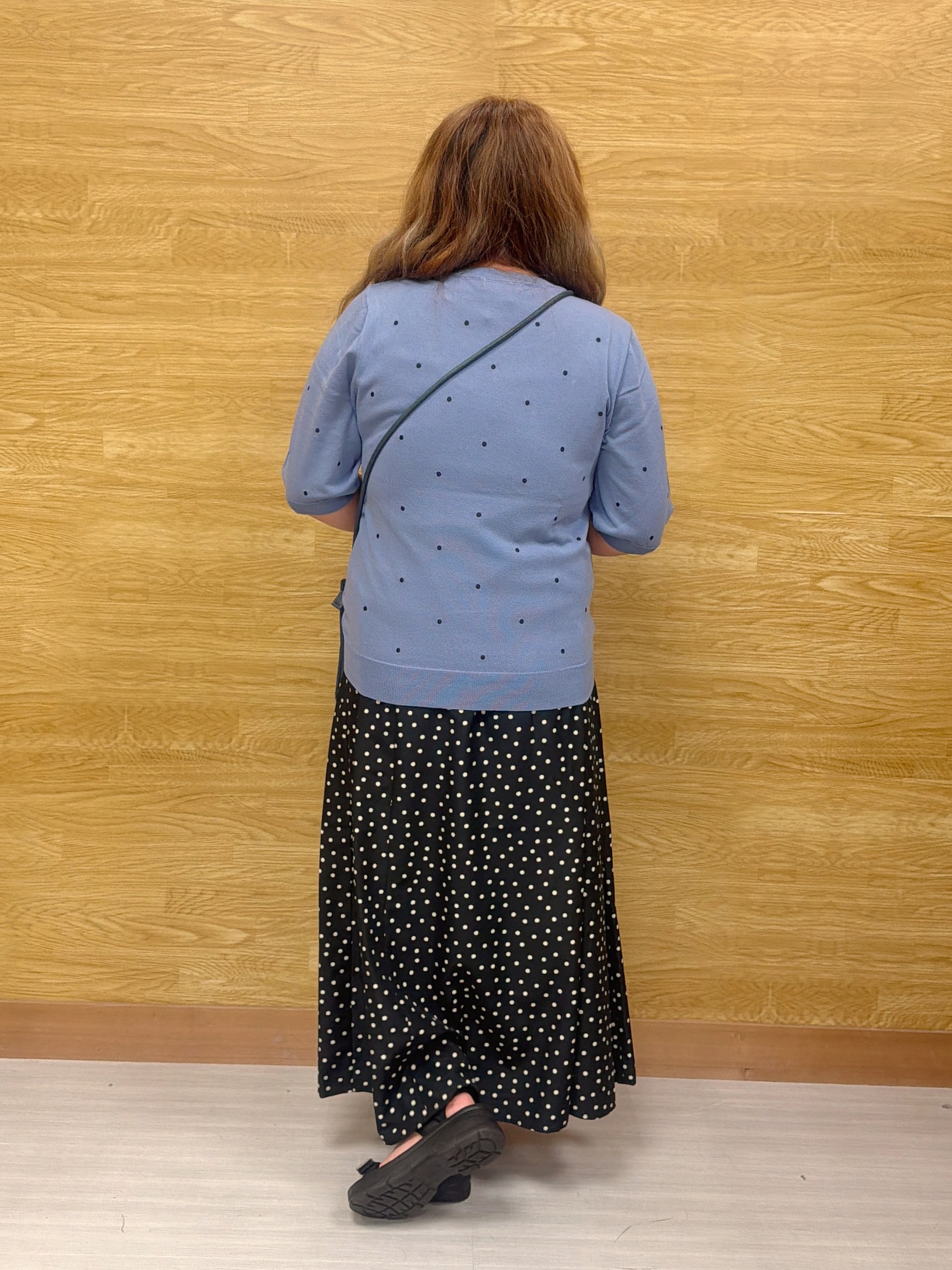 ぁむさんの「SHOO･LA･RUE｜【S-LL】さらっとタッチ 大人のドット刺繍ニット」を使ったコーディネート
