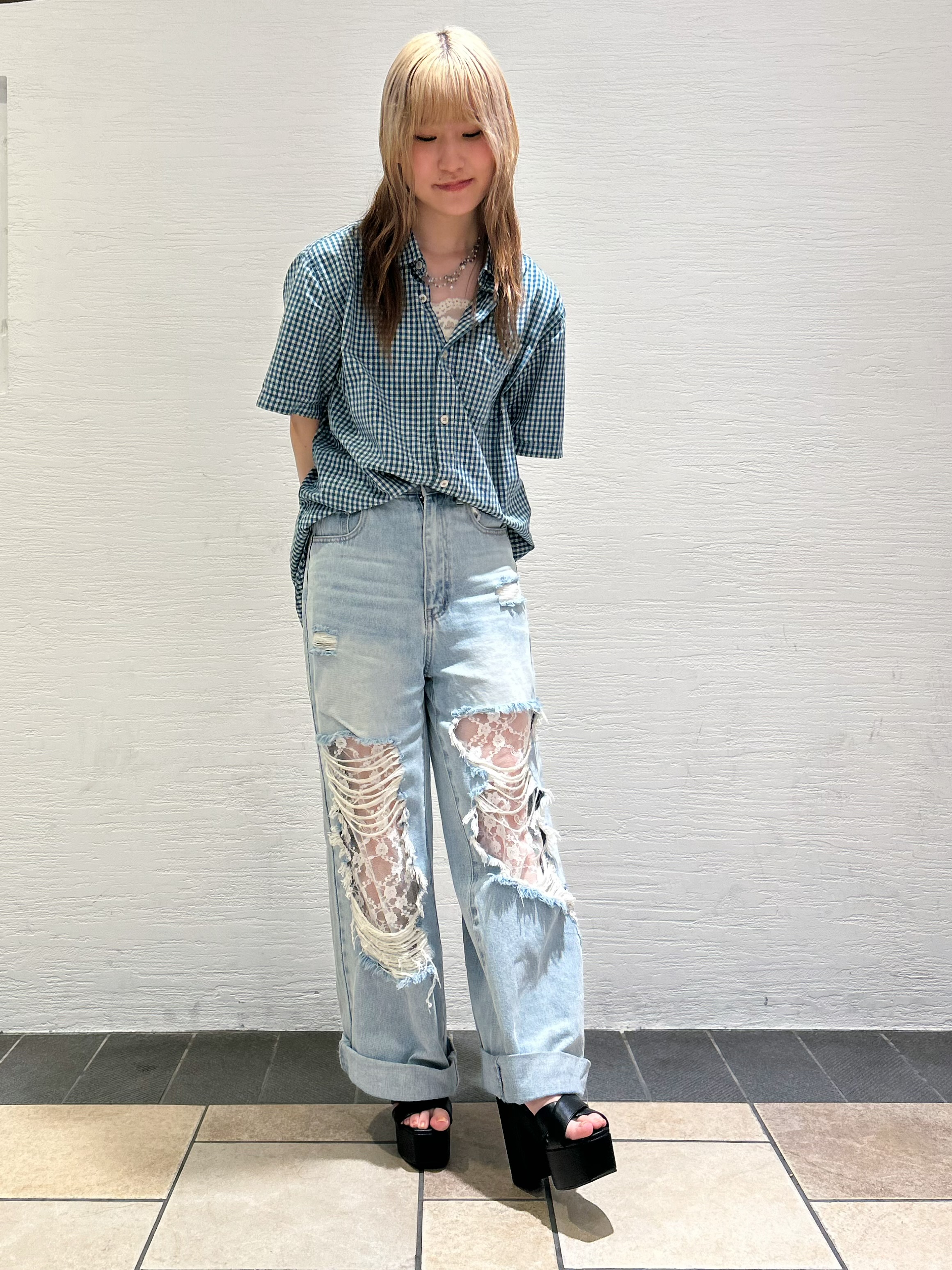 miyuさんの「ESPERANZA｜ラク盛り厚底サンダルⅢ」を使ったコーディネート