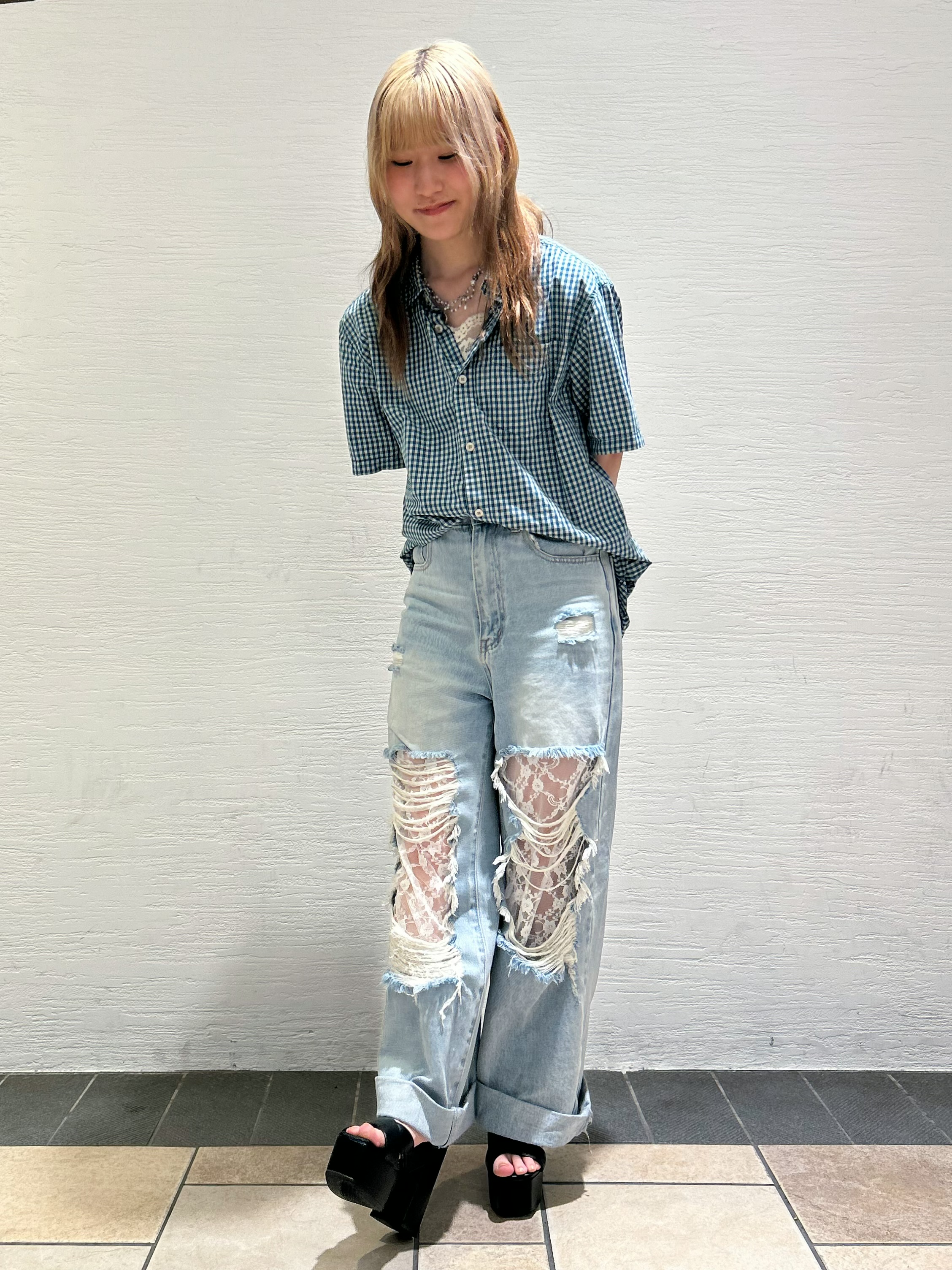 miyuさんの「ESPERANZA｜ラク盛り厚底サンダルⅢ」を使ったコーディネート