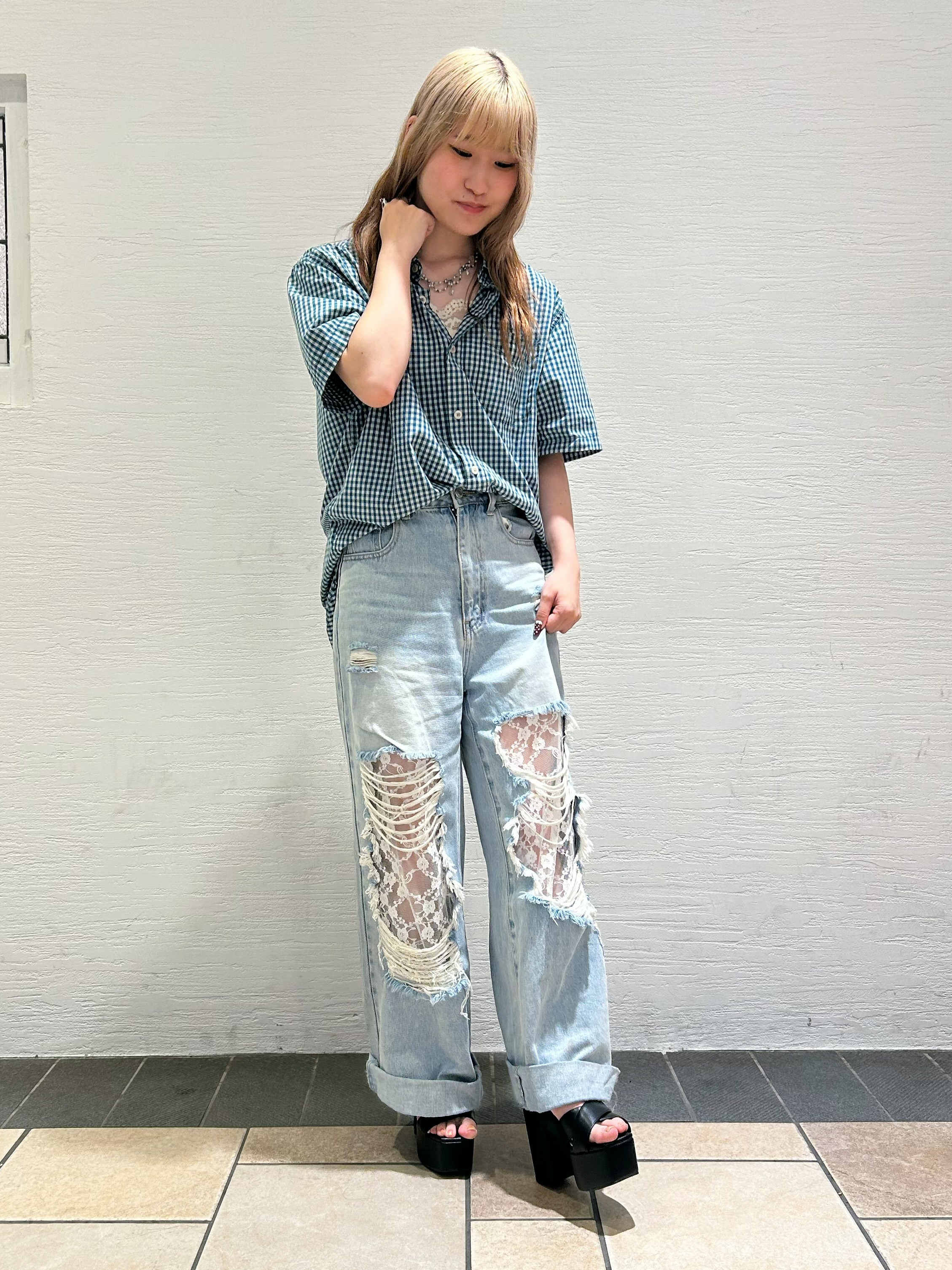 miyuさんの「ESPERANZA｜ラク盛り厚底サンダルⅢ」を使ったコーディネート