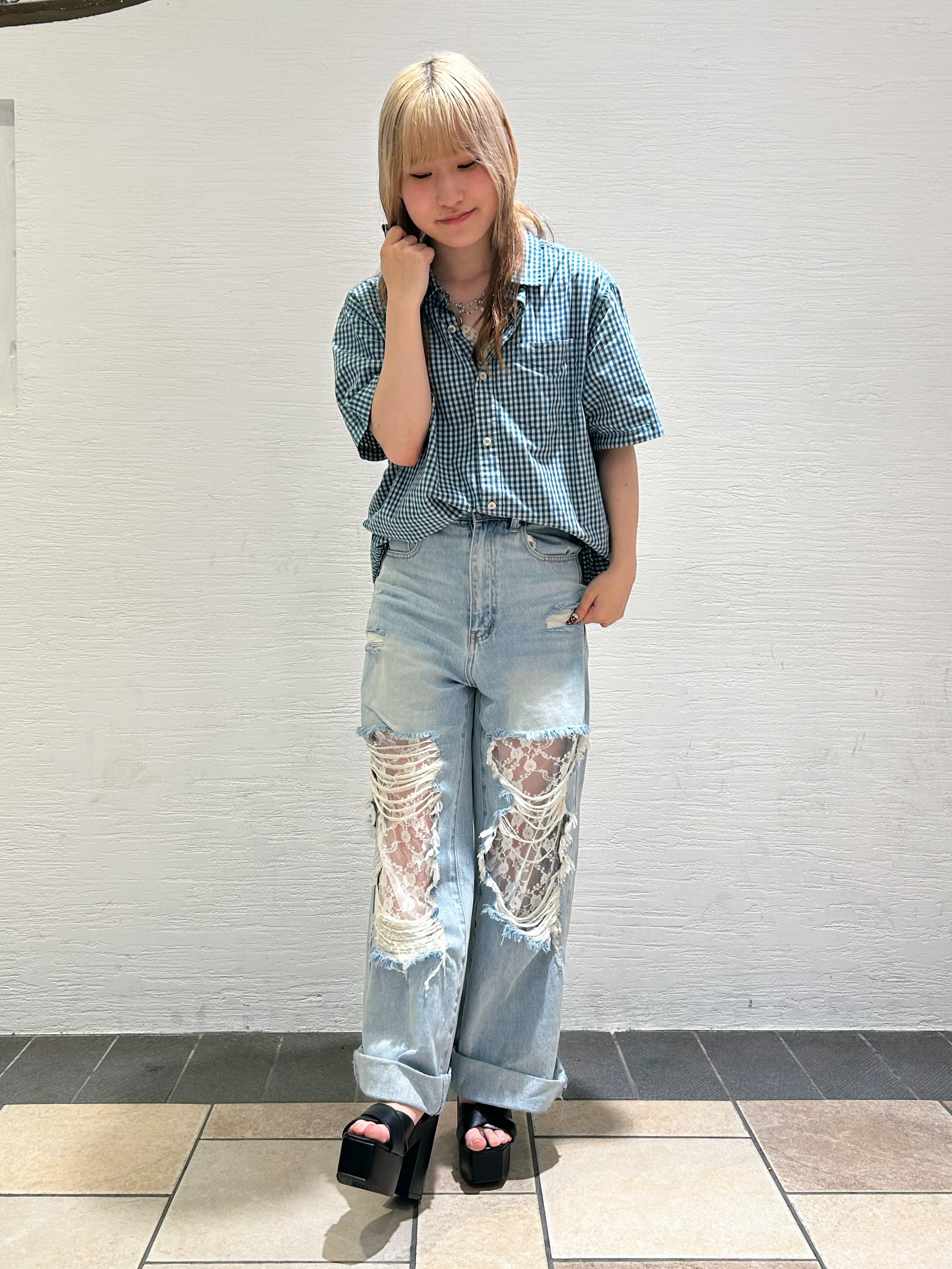 miyuさんの「ESPERANZA｜ラク盛り厚底サンダルⅢ」を使ったコーディネート