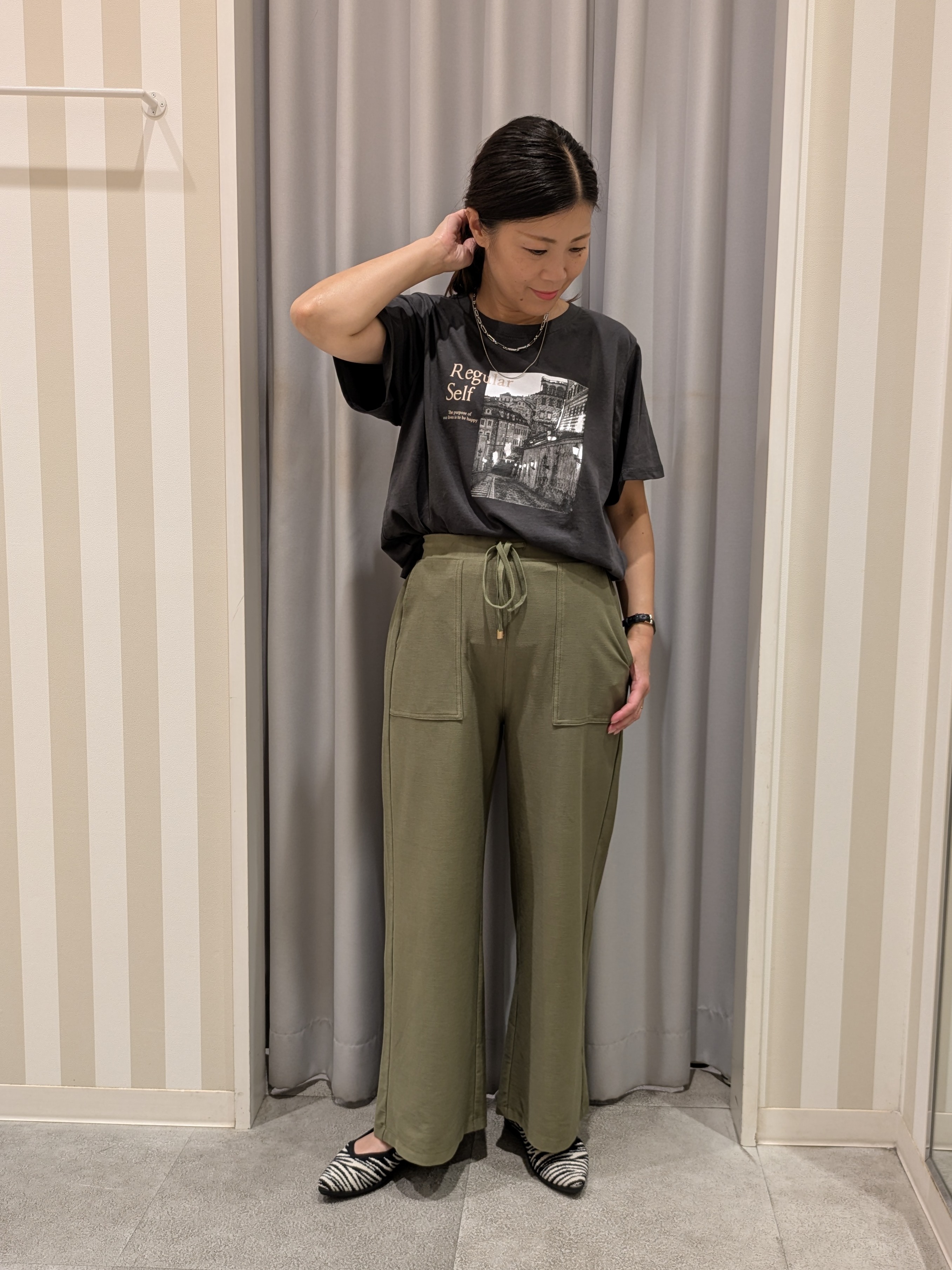 𝐂𝐡𝐢𝐢 &hearts;(ちー)さんの「SHOO･LA･RUE｜【通気性〇/セットアップ可/S-LL/洗濯機可】紫外線対策にも メッシュテーラードジャケット」を使ったコーディネート