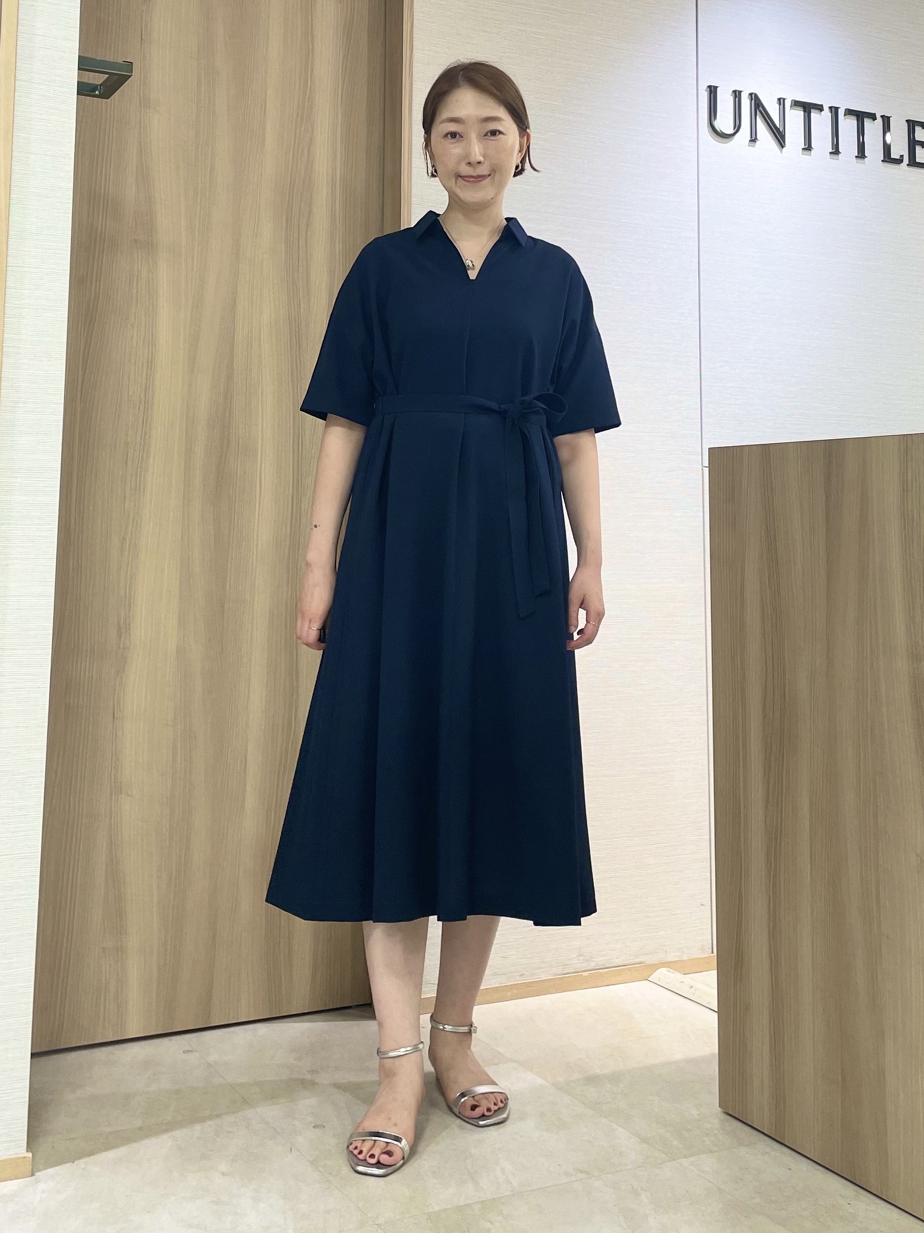 aliceさんの「UNTITLED｜【初秋も活躍/UVカット/接触冷感】エアリークールワンピース」を使ったコーディネート