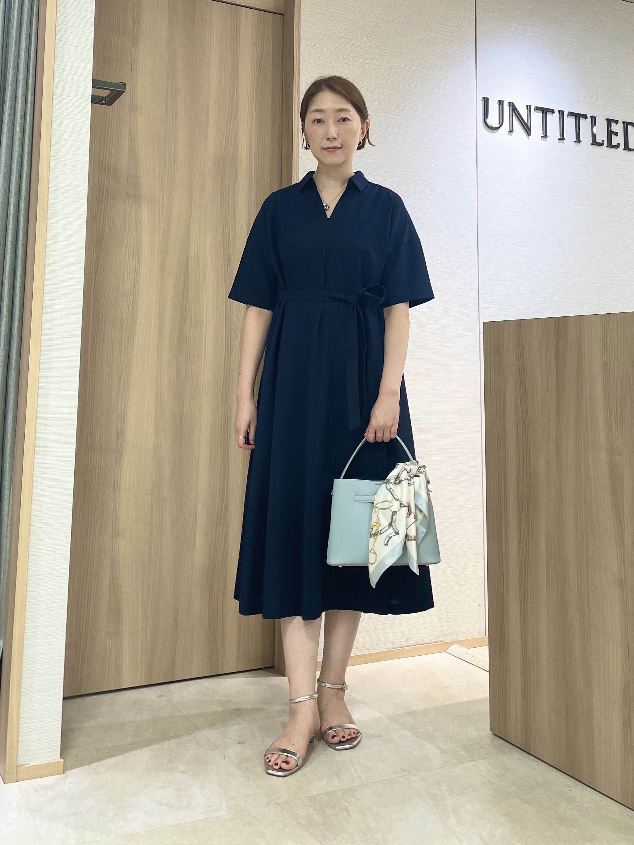 aliceさんの「UNTITLED｜【初秋も活躍/UVカット/接触冷感】エアリークールワンピース」を使ったコーディネート