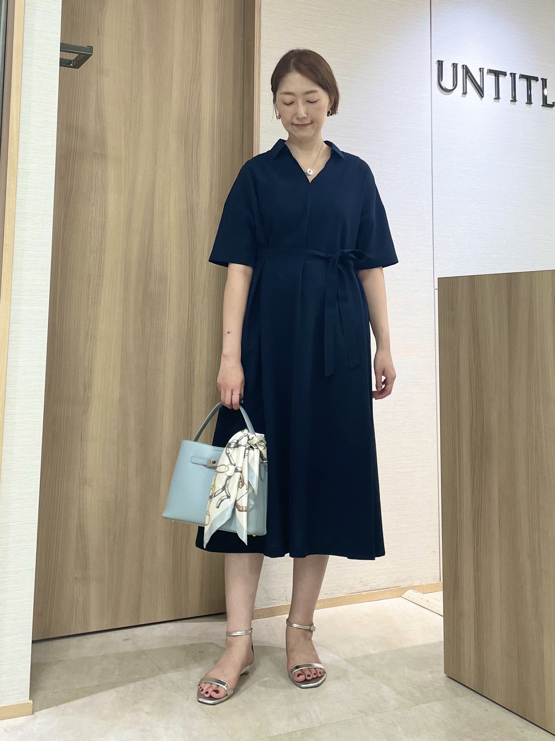 aliceさんの「UNTITLED｜【初秋も活躍/UVカット/接触冷感】エアリークールワンピース」を使ったコーディネート