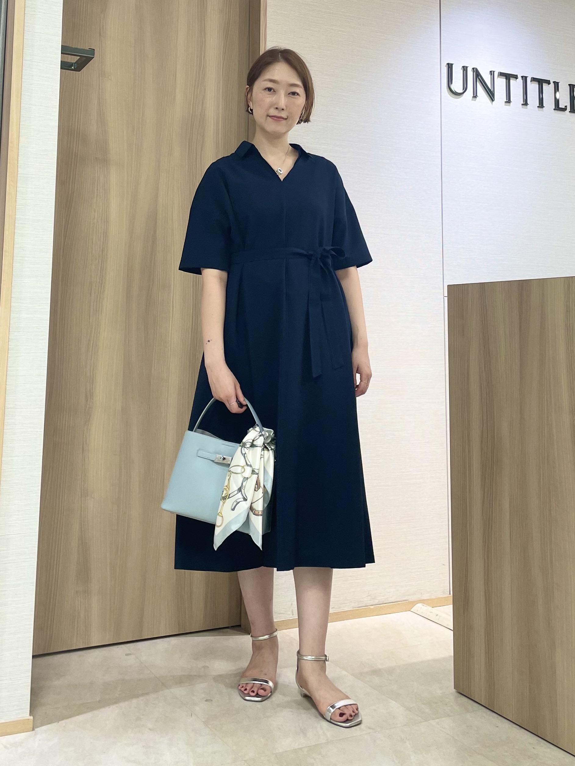 aliceさんの「UNTITLED｜【初秋も活躍/UVカット/接触冷感】エアリークールワンピース」を使ったコーディネート
