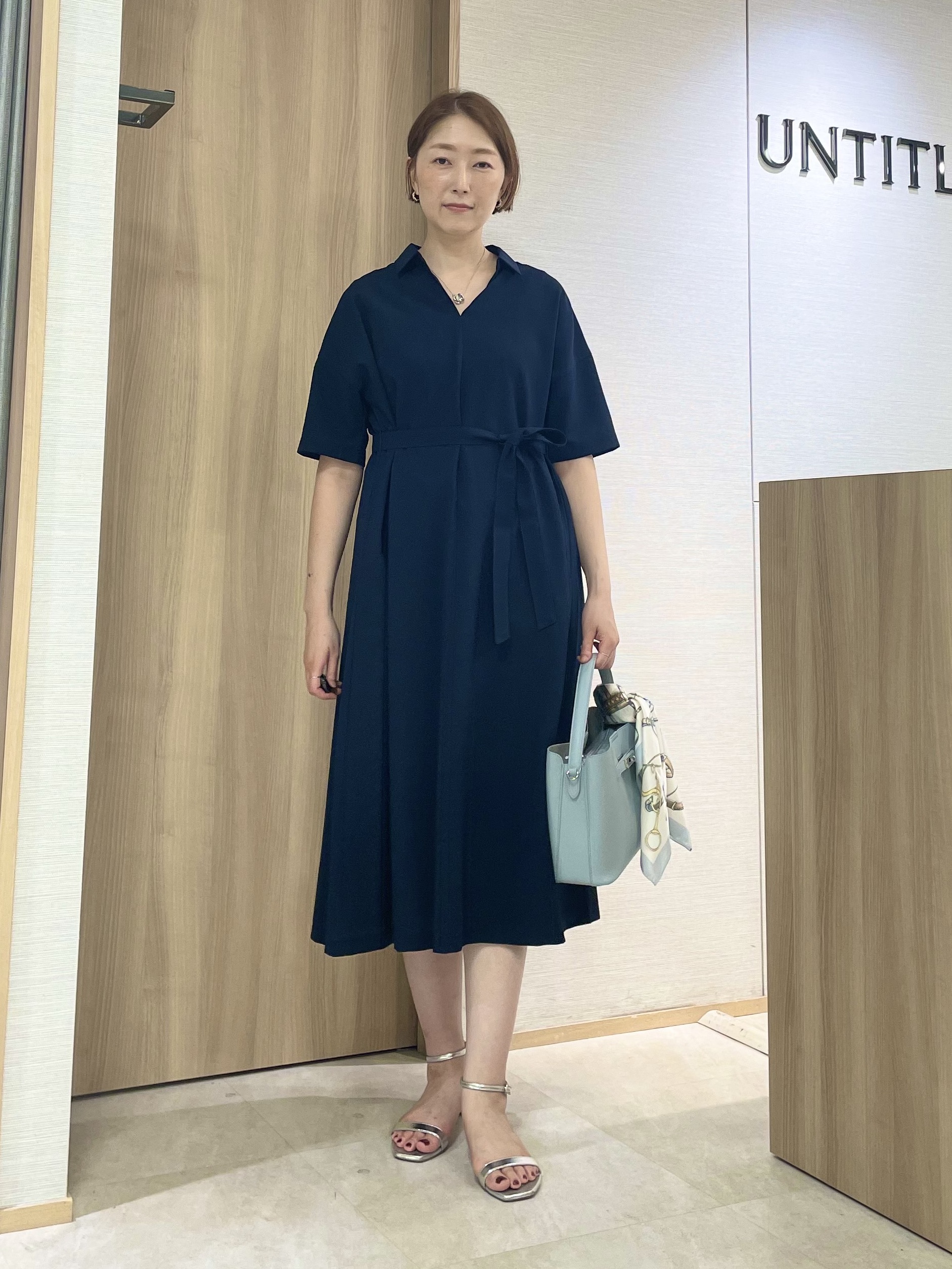 aliceさんの「UNTITLED｜【初秋も活躍/UVカット/接触冷感】エアリークールワンピース」を使ったコーディネート