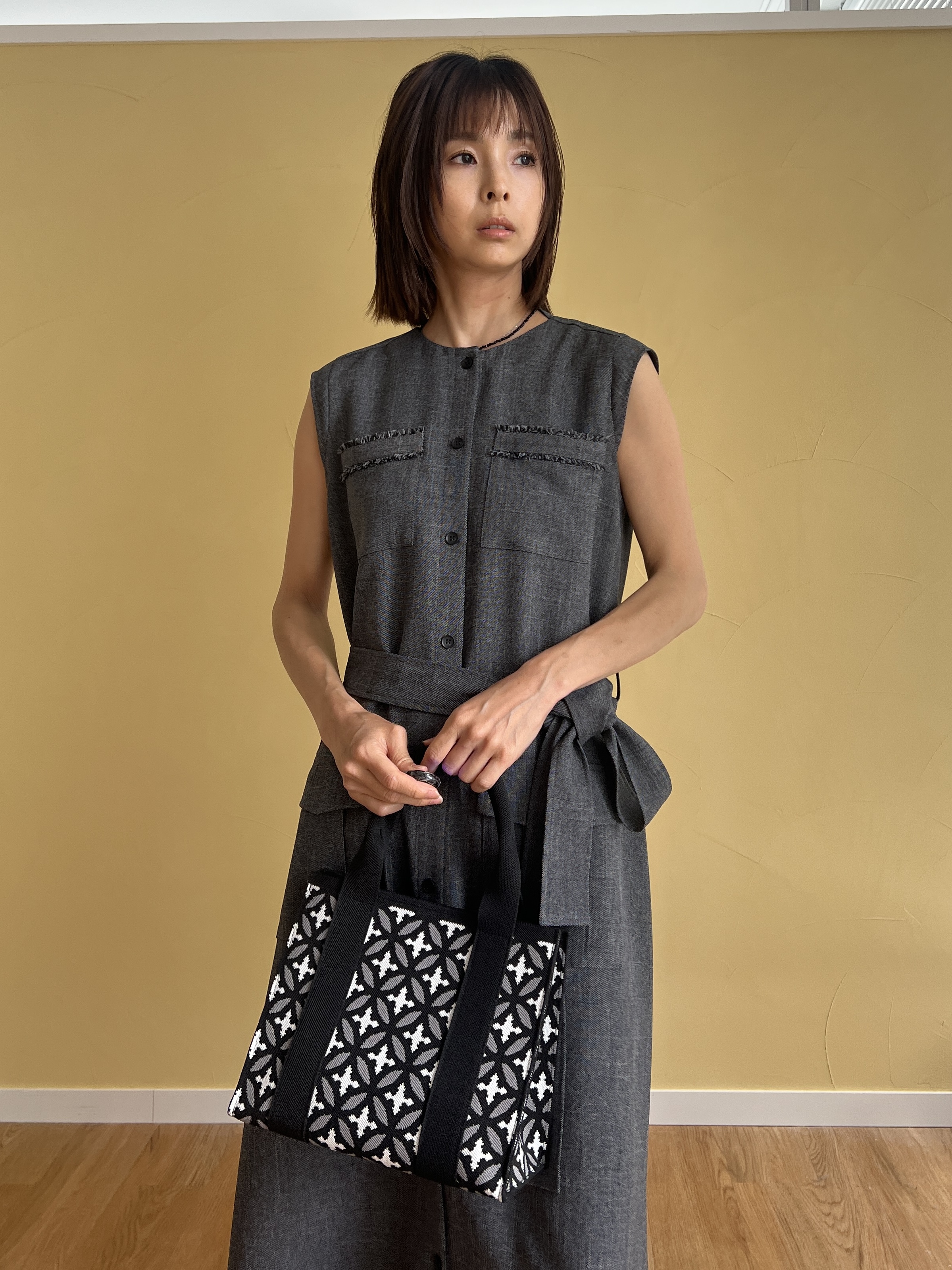 misaさんの「DRESSTERIOR｜【ウォッシャブル】ツイードライクワンピース」を使ったコーディネート