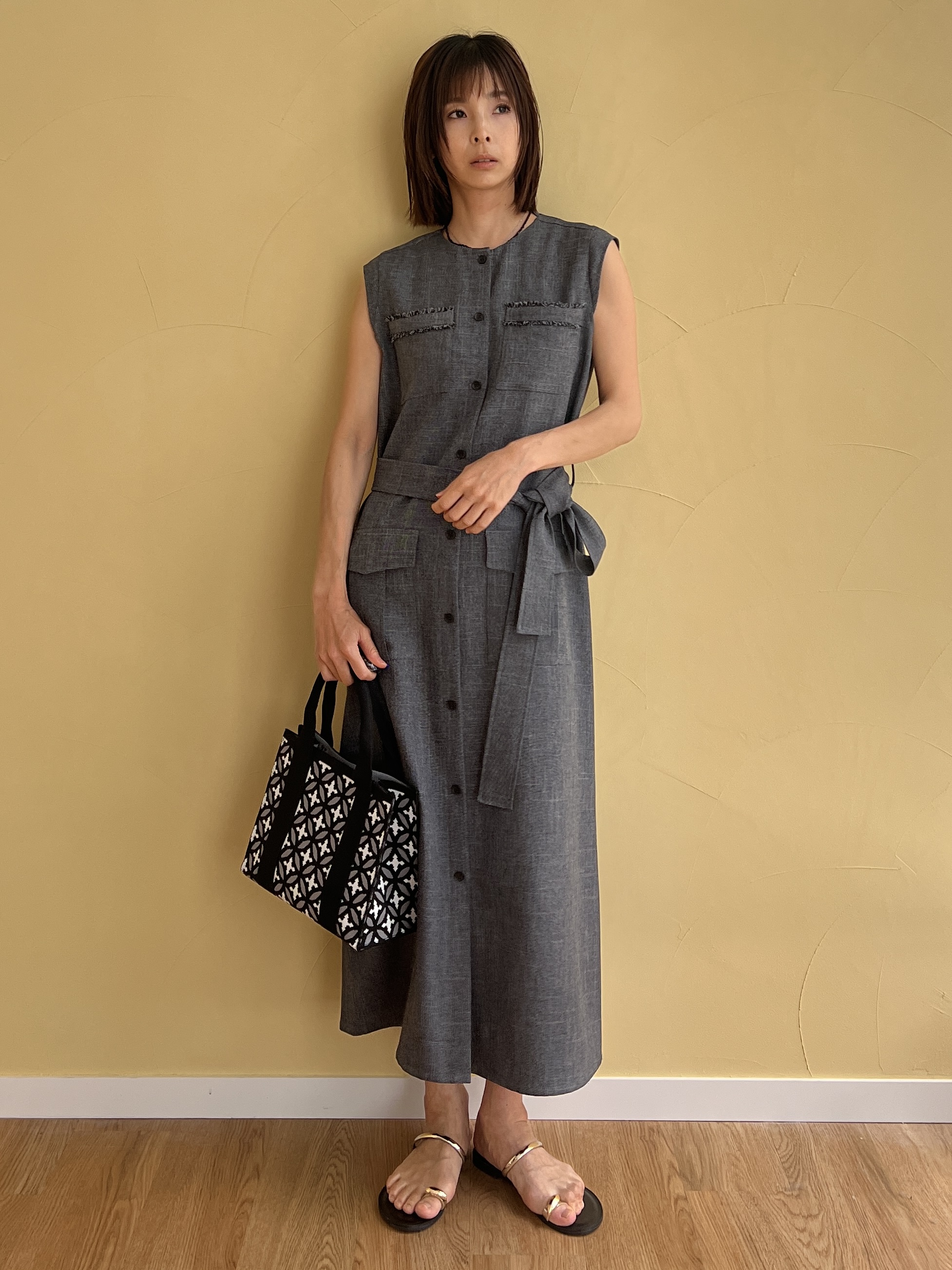 misaさんの「DRESSTERIOR｜【ウォッシャブル】ツイードライクワンピース」を使ったコーディネート