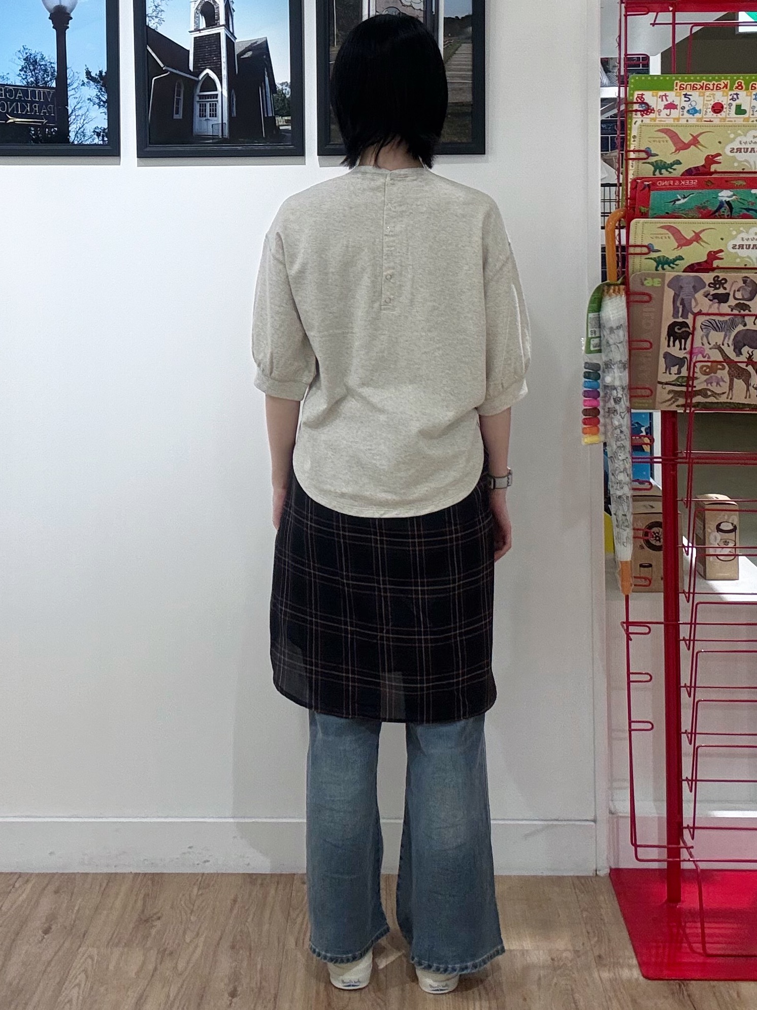 三浦りおんさんの「Dessin｜【高レビュー/洗える/XS-L】バックヘンリーミニ裏毛 5分袖」を使ったコーディネート