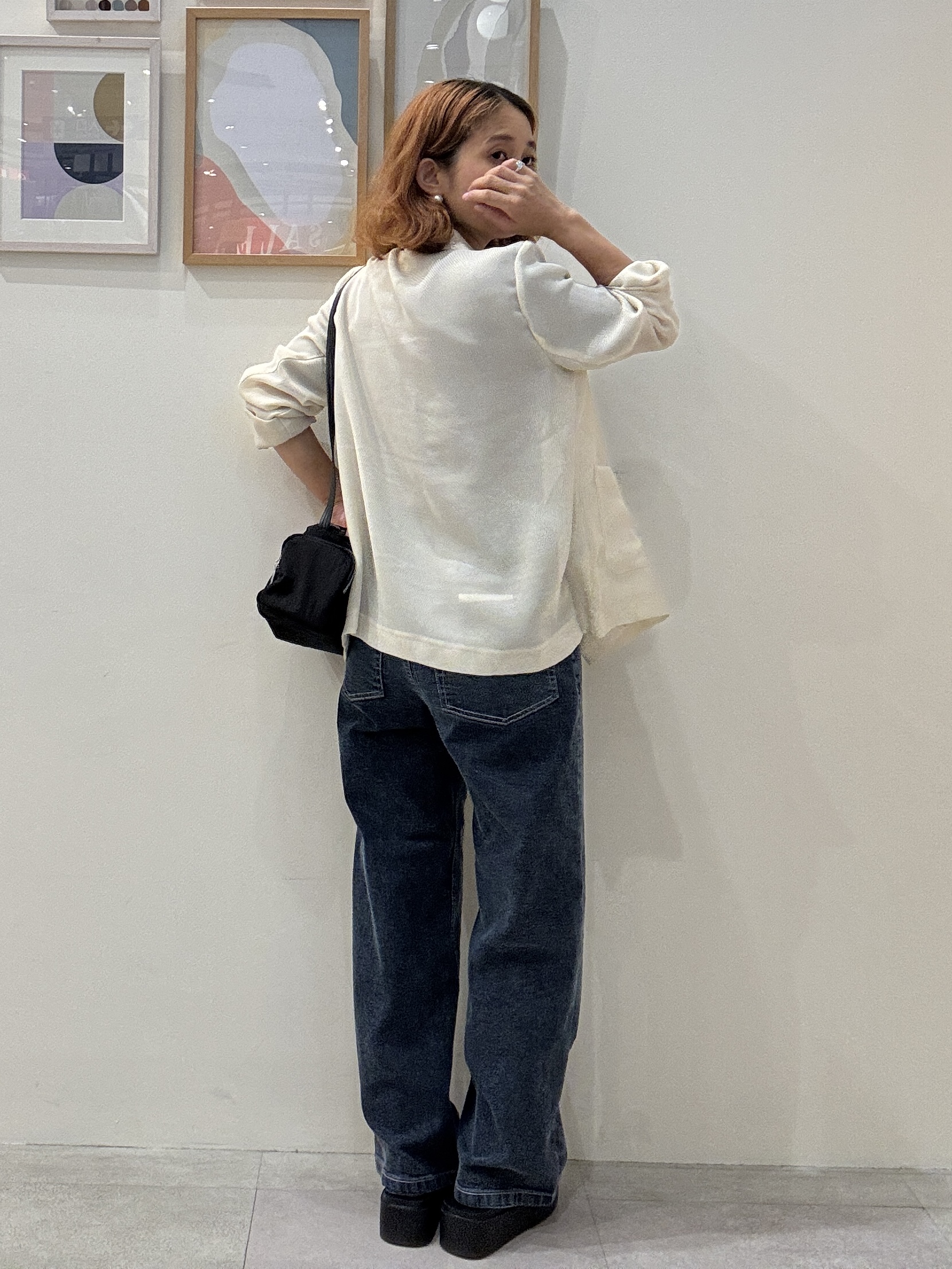 たけぴさんの「SHOO･LA･RUE｜【通気性〇/セットアップ可/S-LL/洗濯機可】紫外線対策にも メッシュテーラードジャケット」を使ったコーディネート