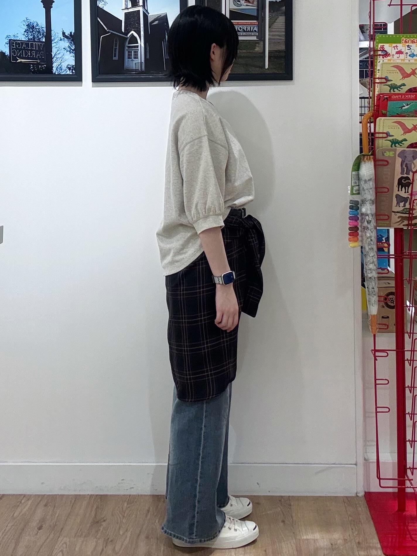 三浦りおんさんの「Dessin｜【高レビュー/洗える/XS-L】バックヘンリーミニ裏毛 5分袖」を使ったコーディネート