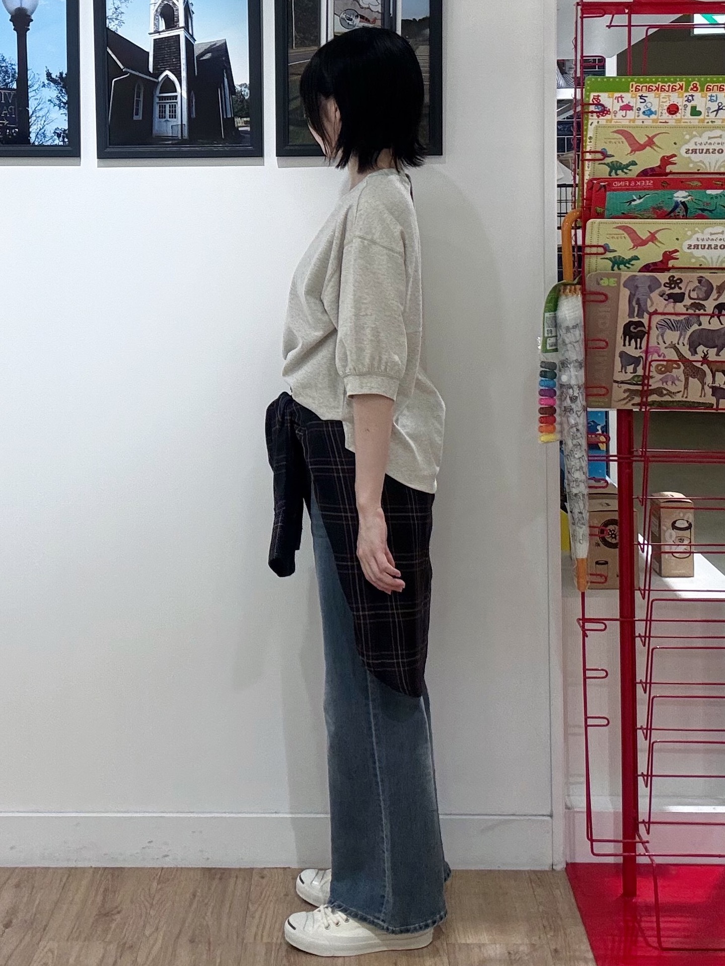 三浦りおんさんの「Dessin｜【高レビュー/洗える/XS-L】バックヘンリーミニ裏毛 5分袖」を使ったコーディネート