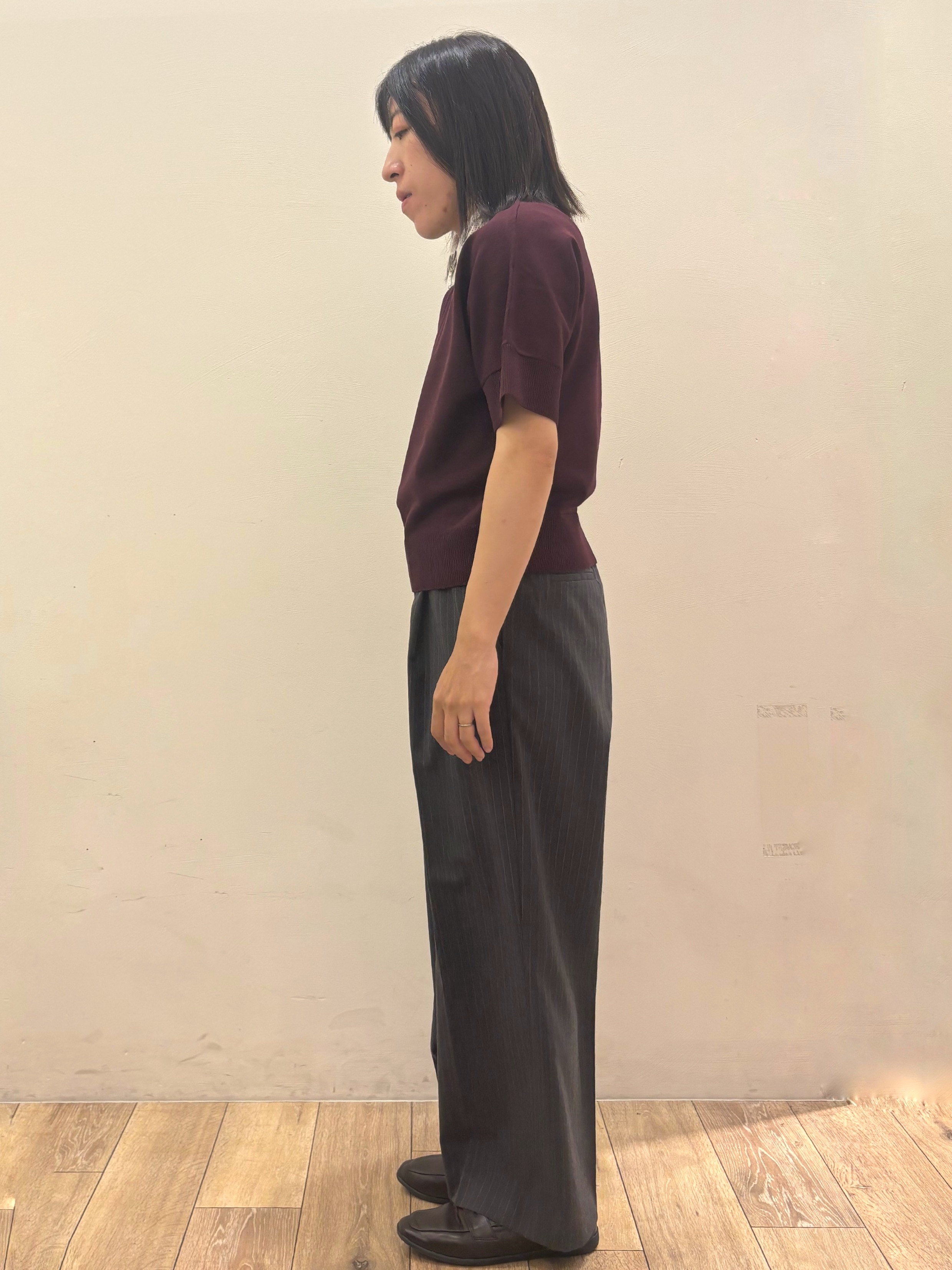 りょうさんの「OPAQUE.CLIP｜2WAY衿ドッキングニット《洗濯機OK》」を使ったコーディネート