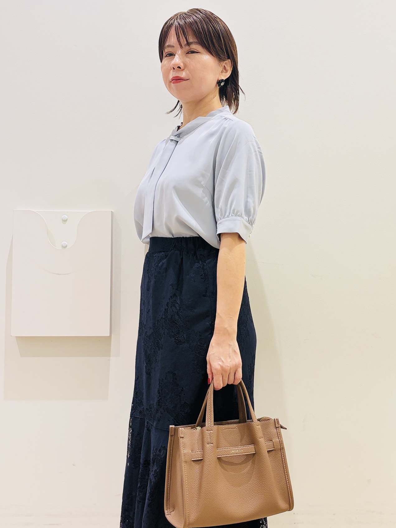 YUKOさんの「index｜【接触冷感／防シワ】ひんやり7分袖テーラードジャケット《洗濯機OK》」を使ったコーディネート