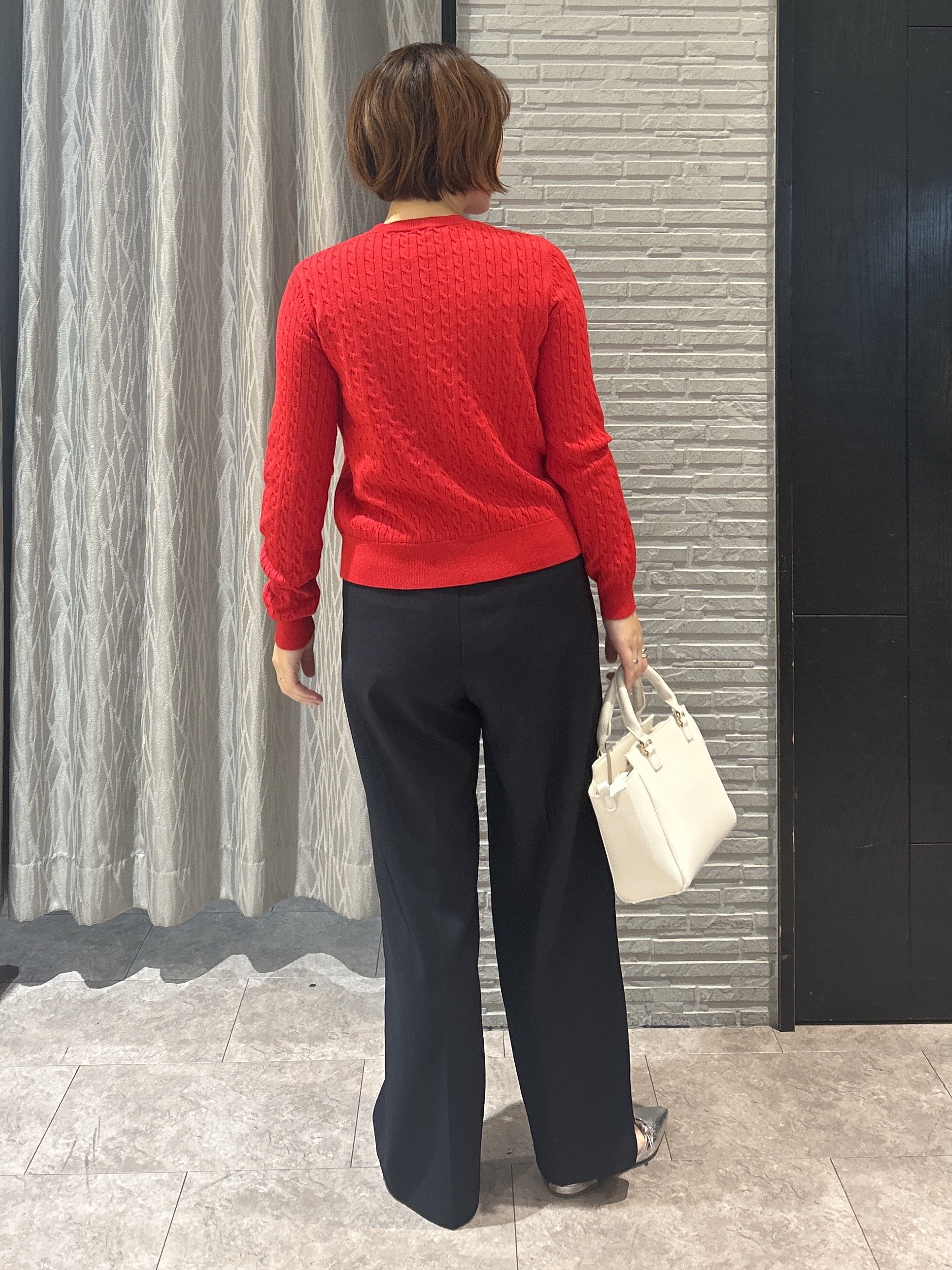 ga_riさんの「THE SHOP TK｜POLO BCS/ケーブルクルーカーディガン」を使ったコーディネート