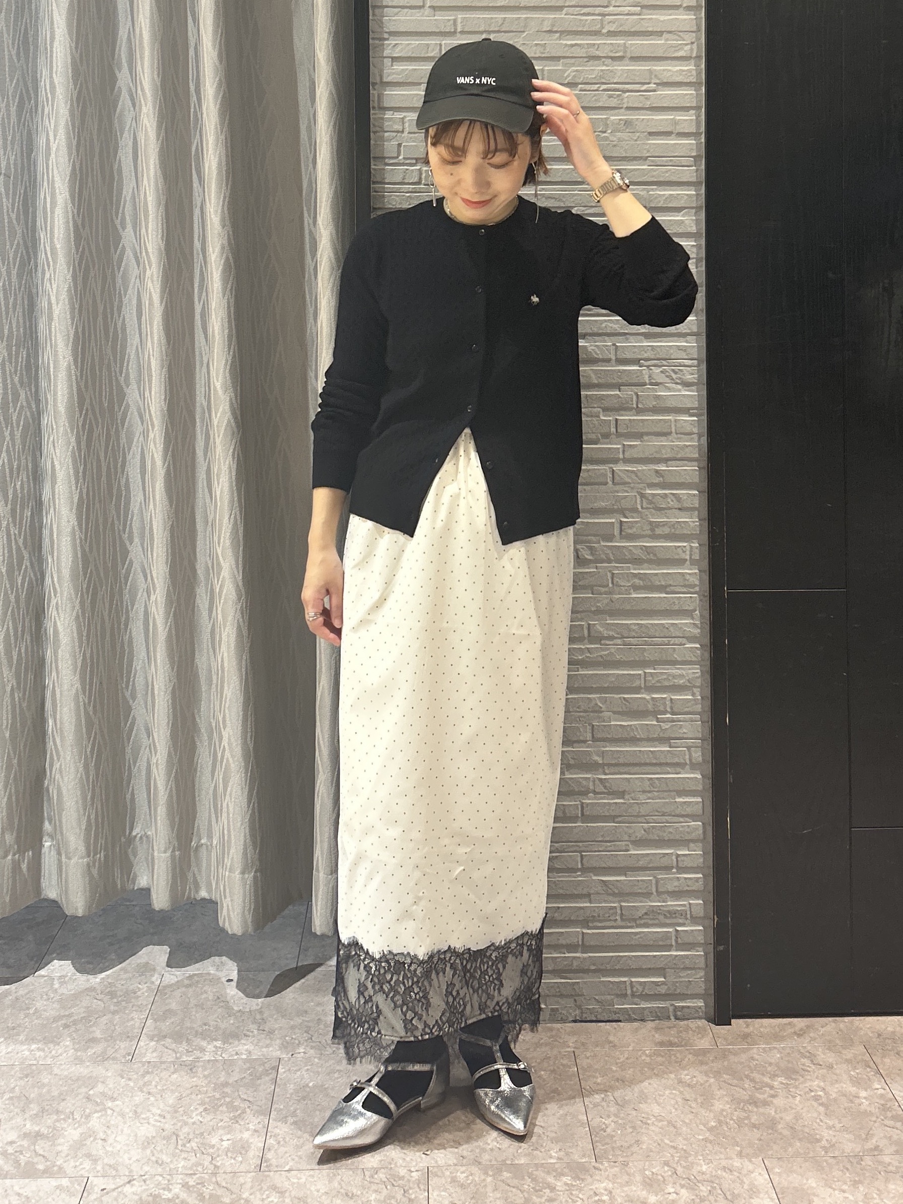 ga_riさんの「THE SHOP TK｜POLO BCS/ケーブルクルーカーディガン」を使ったコーディネート