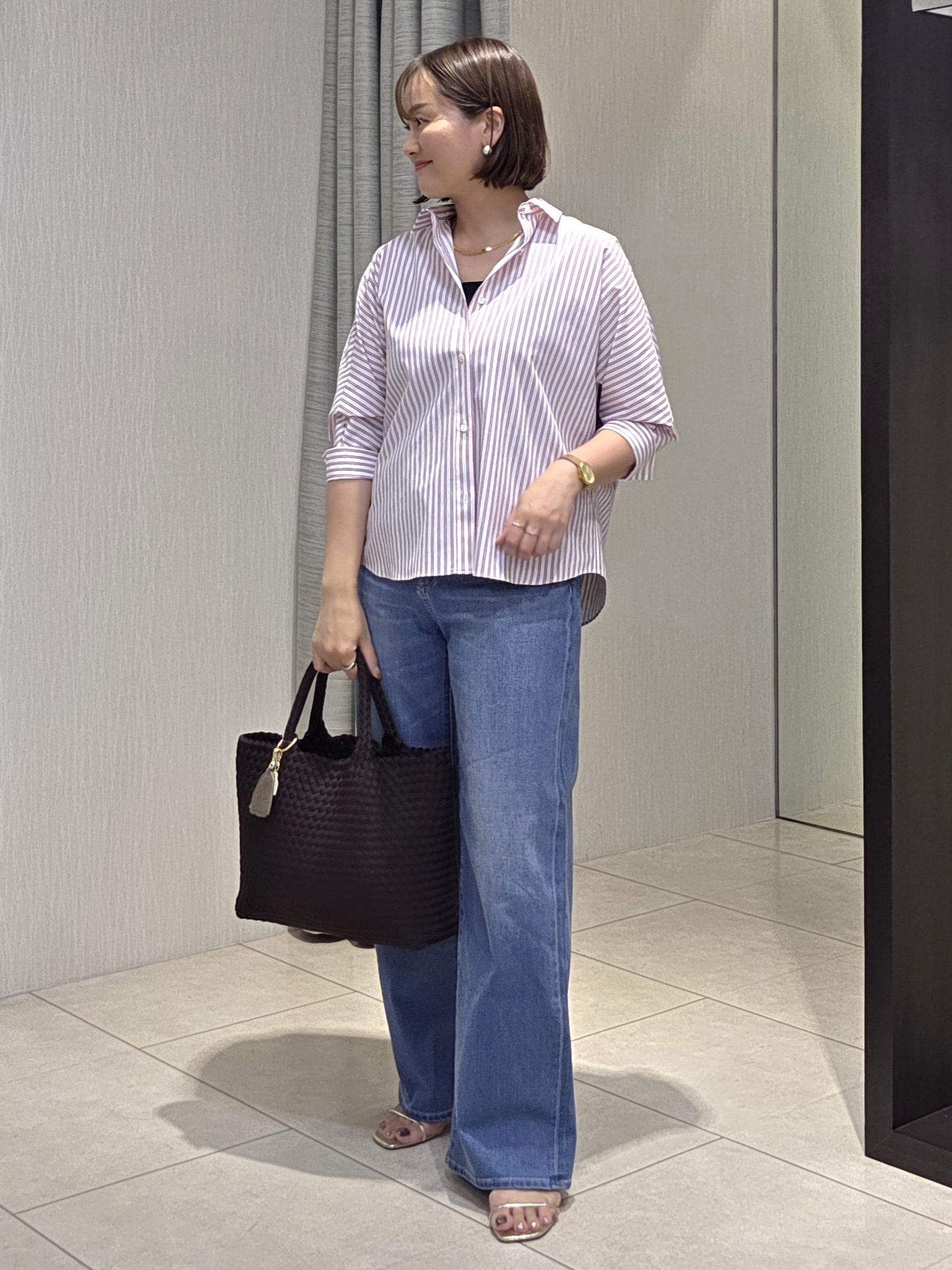 naokoさんの「UNTITLED｜【接触冷感/吸水速乾/UVカット】ドルマンスリーブシャツ」を使ったコーディネート
