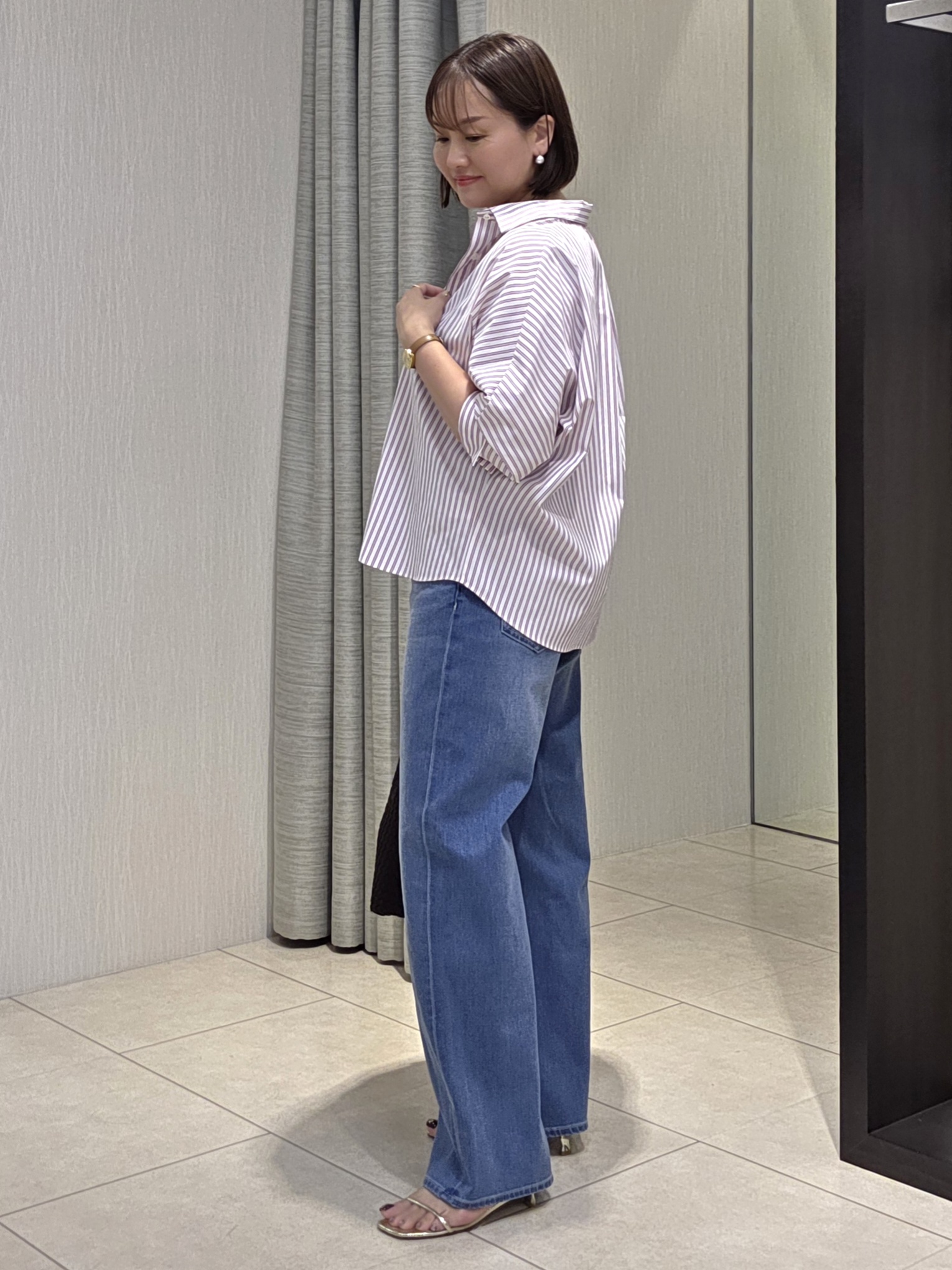 naokoさんの「UNTITLED｜【接触冷感/吸水速乾/UVカット】ドルマンスリーブシャツ」を使ったコーディネート