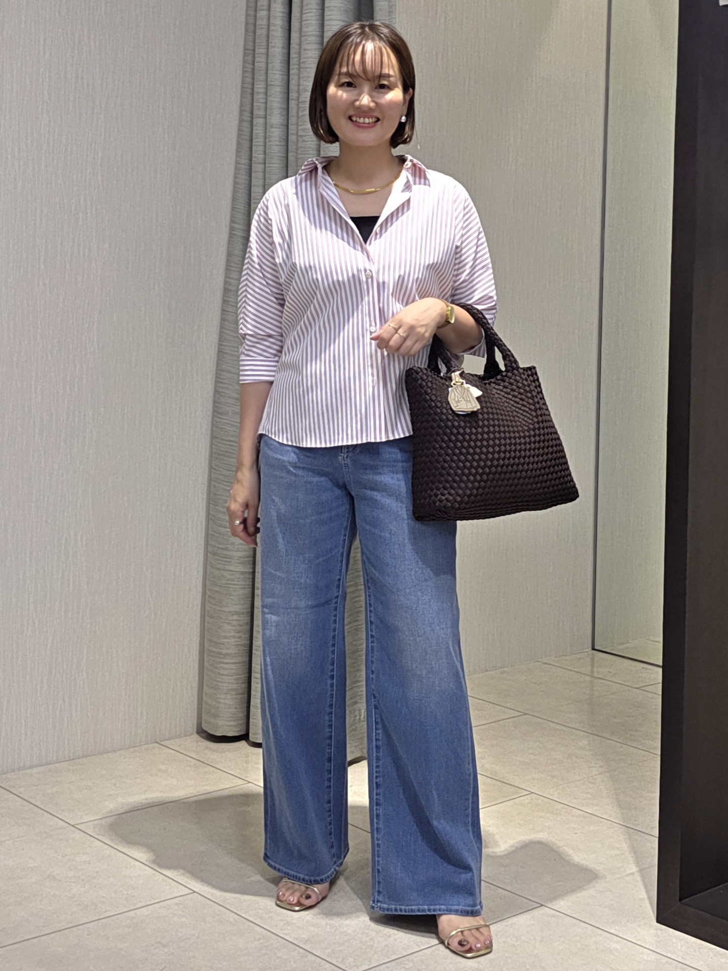 naokoさんの「UNTITLED｜【接触冷感/吸水速乾/UVカット】ドルマンスリーブシャツ」を使ったコーディネート
