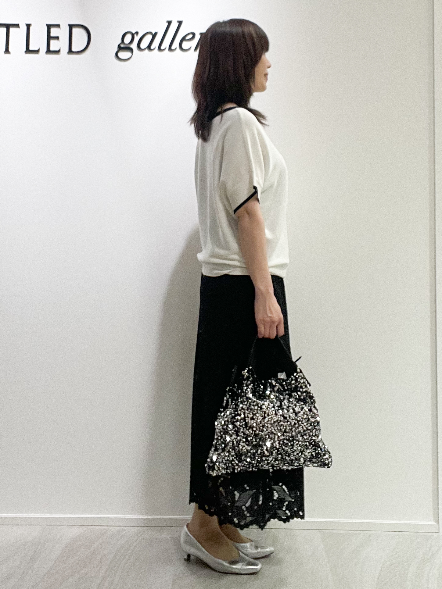 めいさんの「UNTITLED｜【11色展開/体型カバー】前後2WAYフレンチスリーブニット」を使ったコーディネート