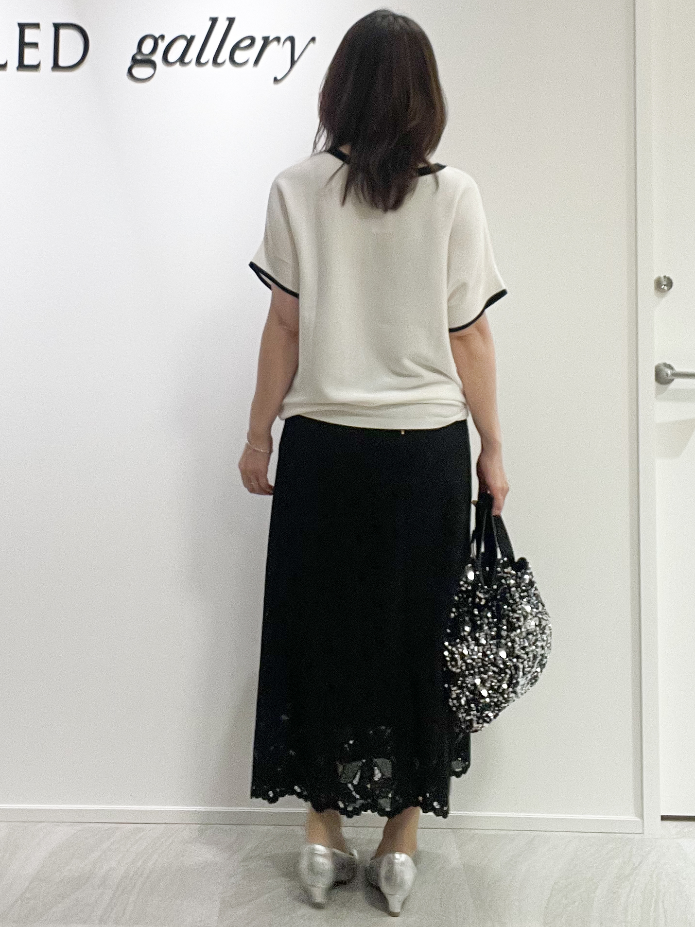 めいさんの「UNTITLED｜【11色展開/体型カバー】前後2WAYフレンチスリーブニット」を使ったコーディネート