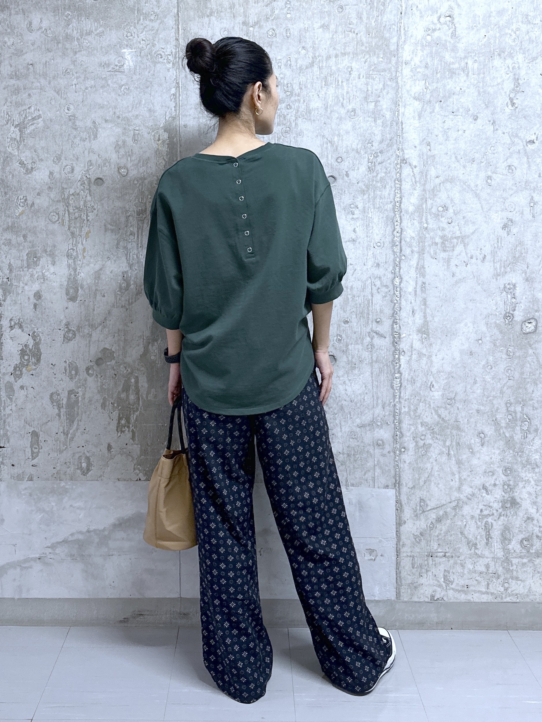 kumiさんの「Dessin｜【高レビュー/洗える/XS-L】バックヘンリーミニ裏毛 5分袖」を使ったコーディネート