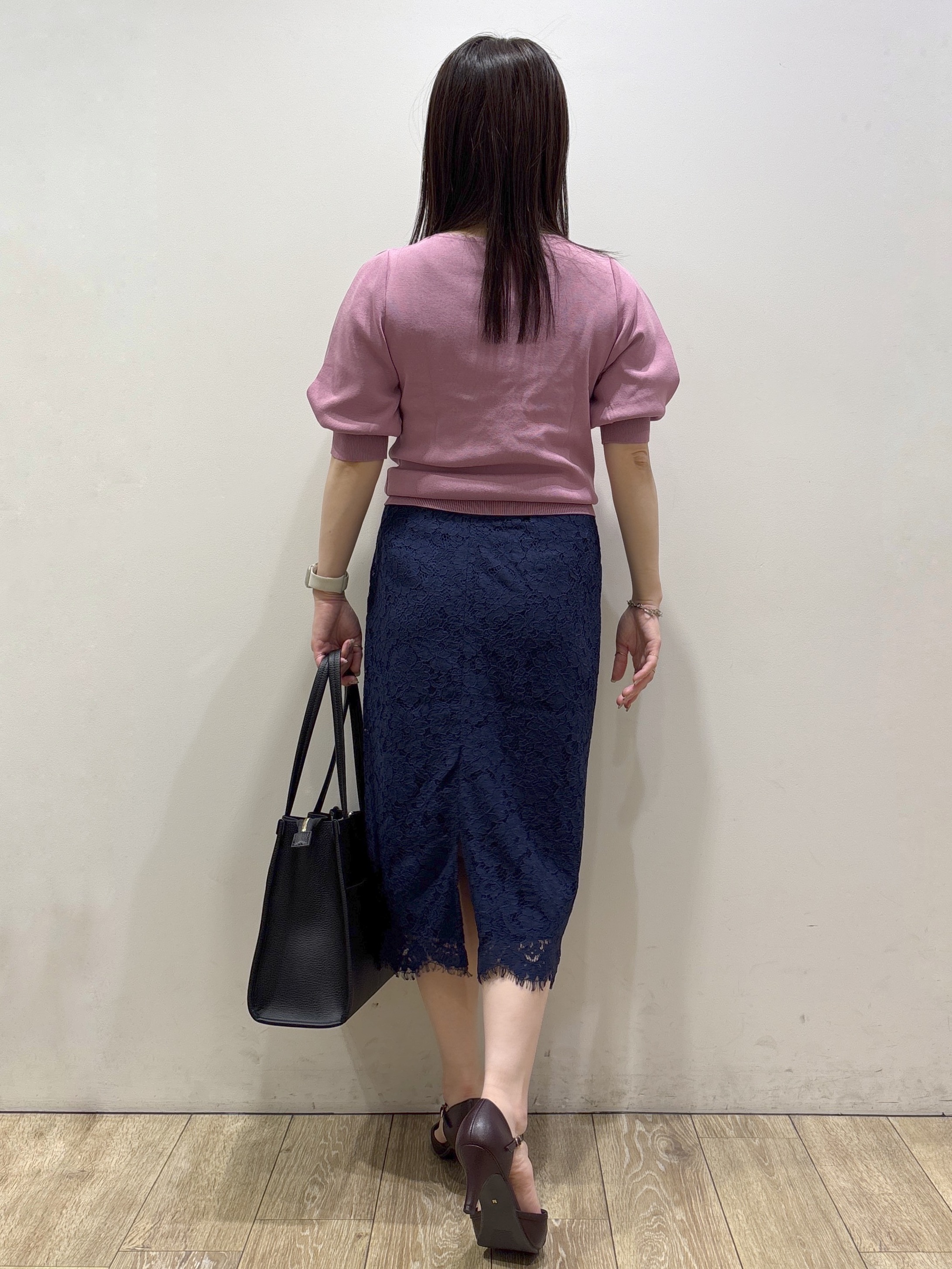 mameさんの「index｜【接触冷感／UVケア】クールタッチラップスリーブニット《洗濯機OK／XS～3L／9col》」を使ったコーディネート