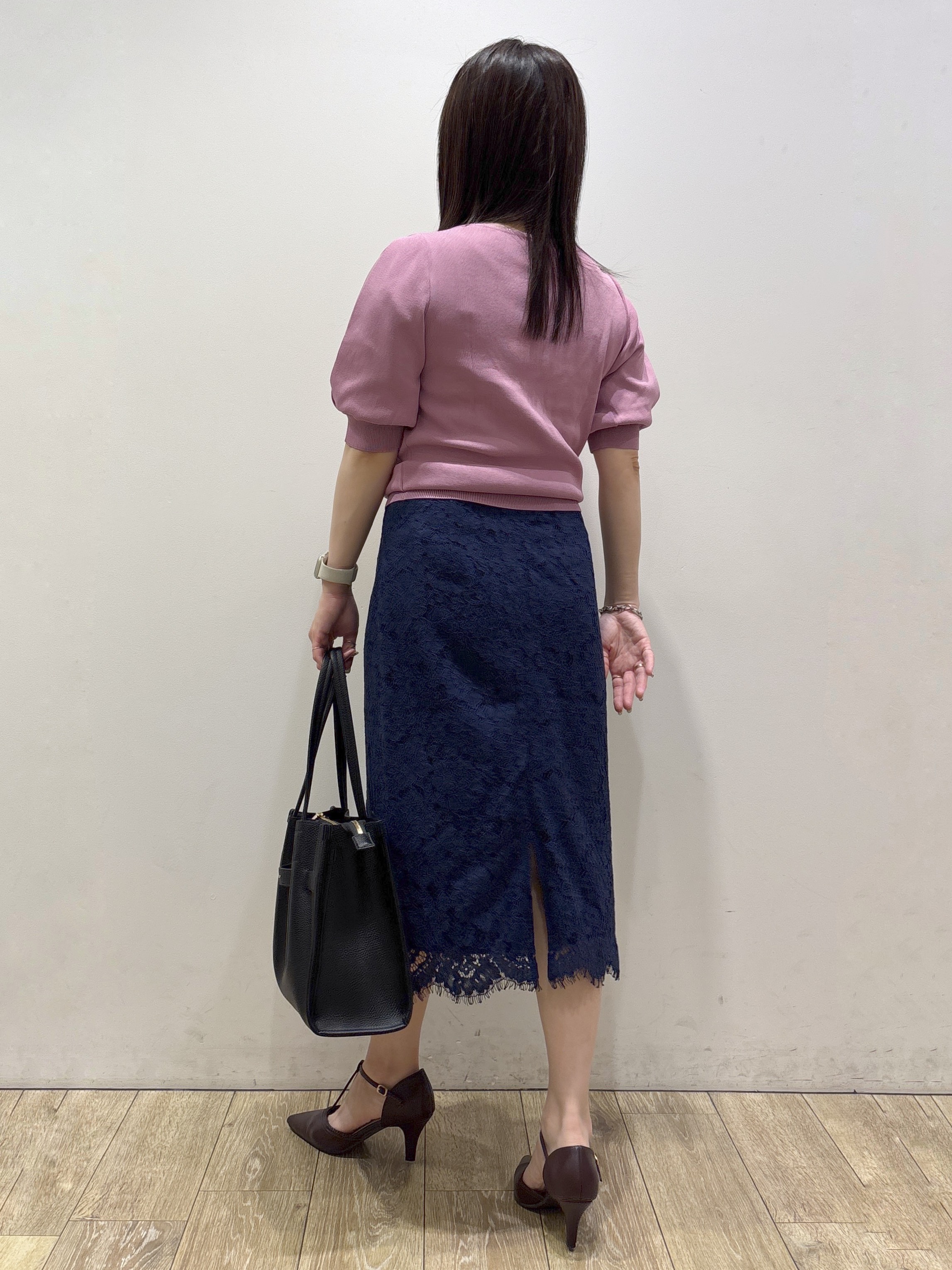 mameさんの「index｜【接触冷感／UVケア】クールタッチラップスリーブニット《洗濯機OK／XS～3L／9col》」を使ったコーディネート