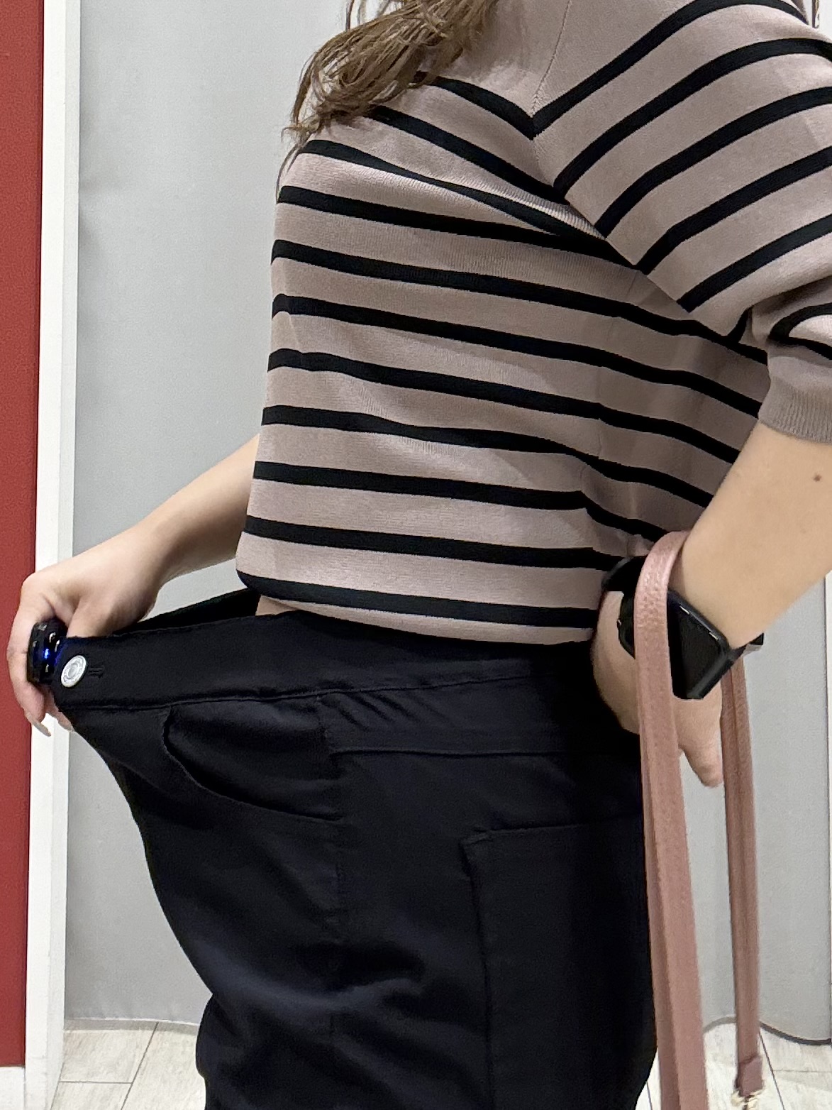 shioさんの「SHOO･LA･RUE｜【ガンガン洗える/毛玉になりにくい】二の腕見せない 5分袖ニット」を使ったコーディネート