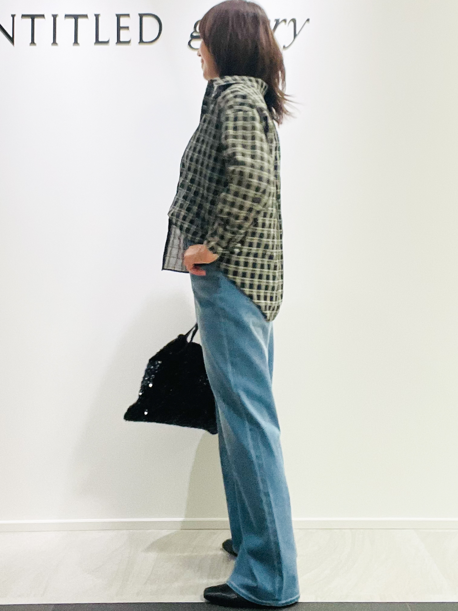 めいさんの「UNTITLED｜シアーチェックシャツブラウス」を使ったコーディネート