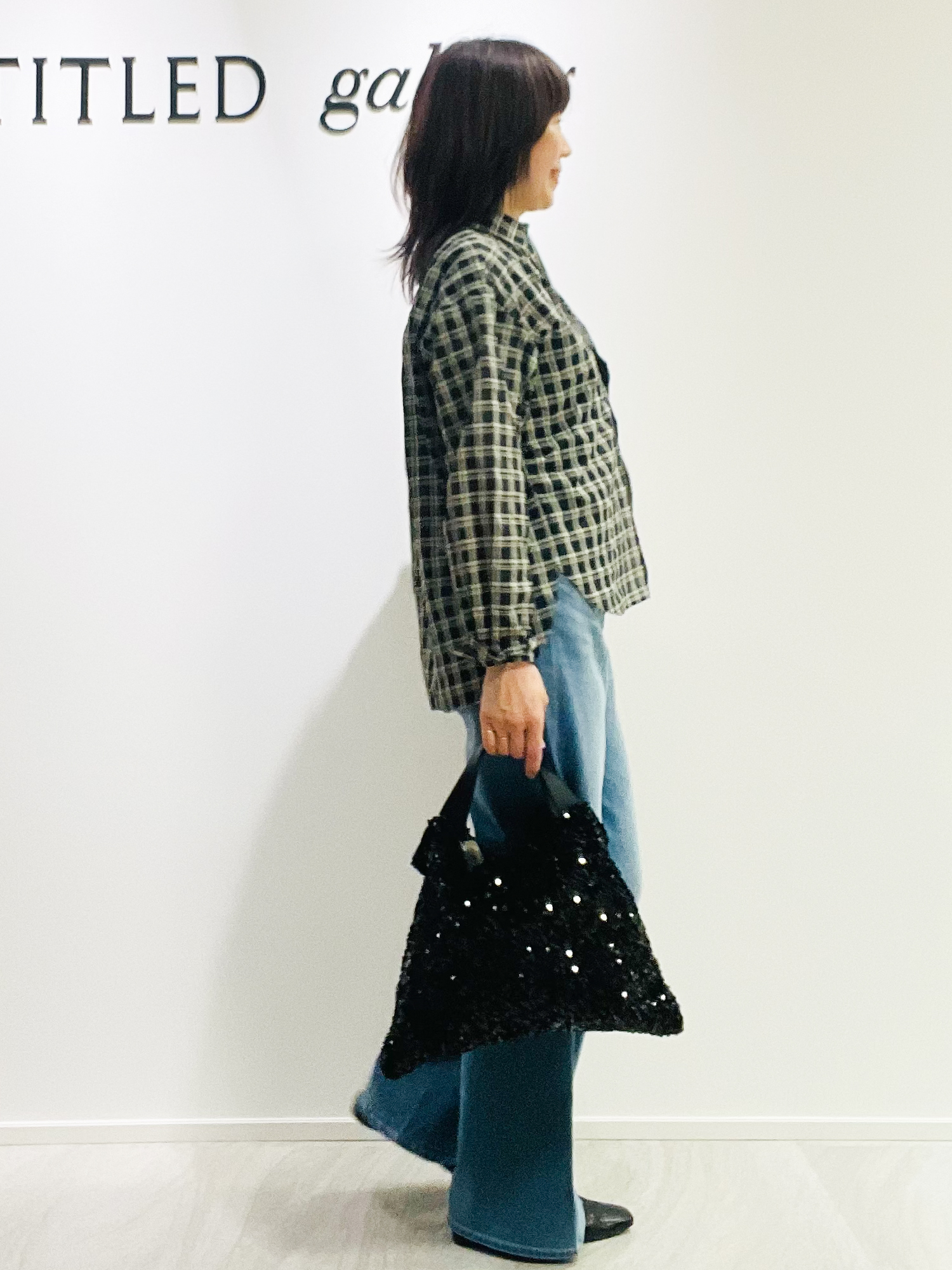 めいさんの「UNTITLED｜シアーチェックシャツブラウス」を使ったコーディネート