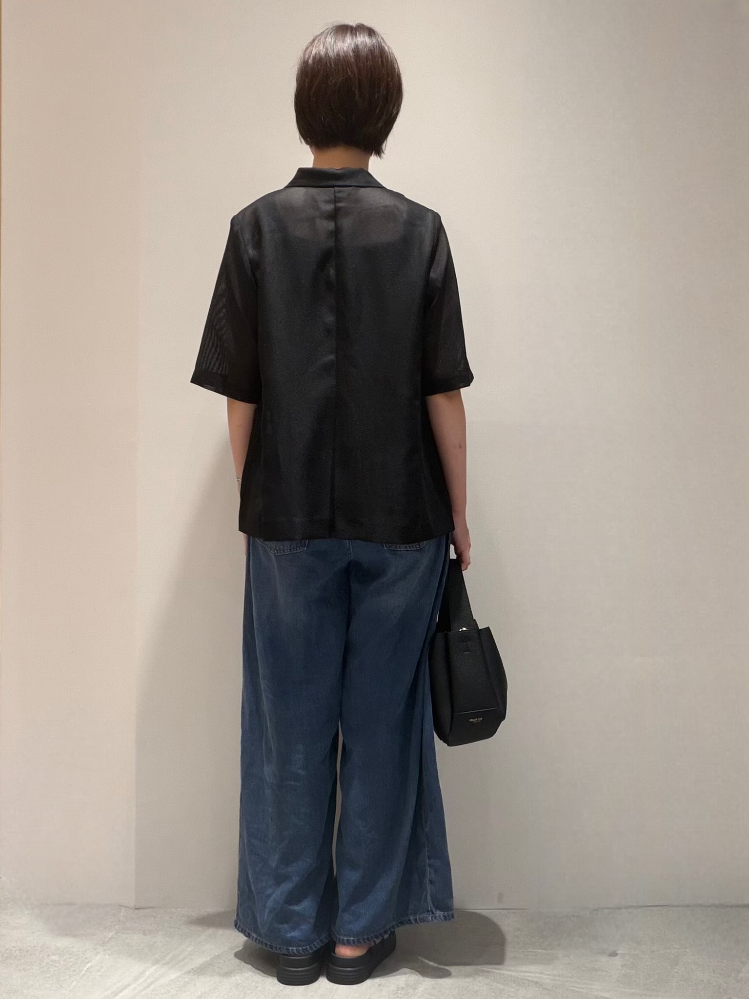 ふなきちさんの「OPAQUE.CLIP｜メッシュテーラードジャケット／チェック柄アソート【洗濯機OK】」を使ったコーディネート