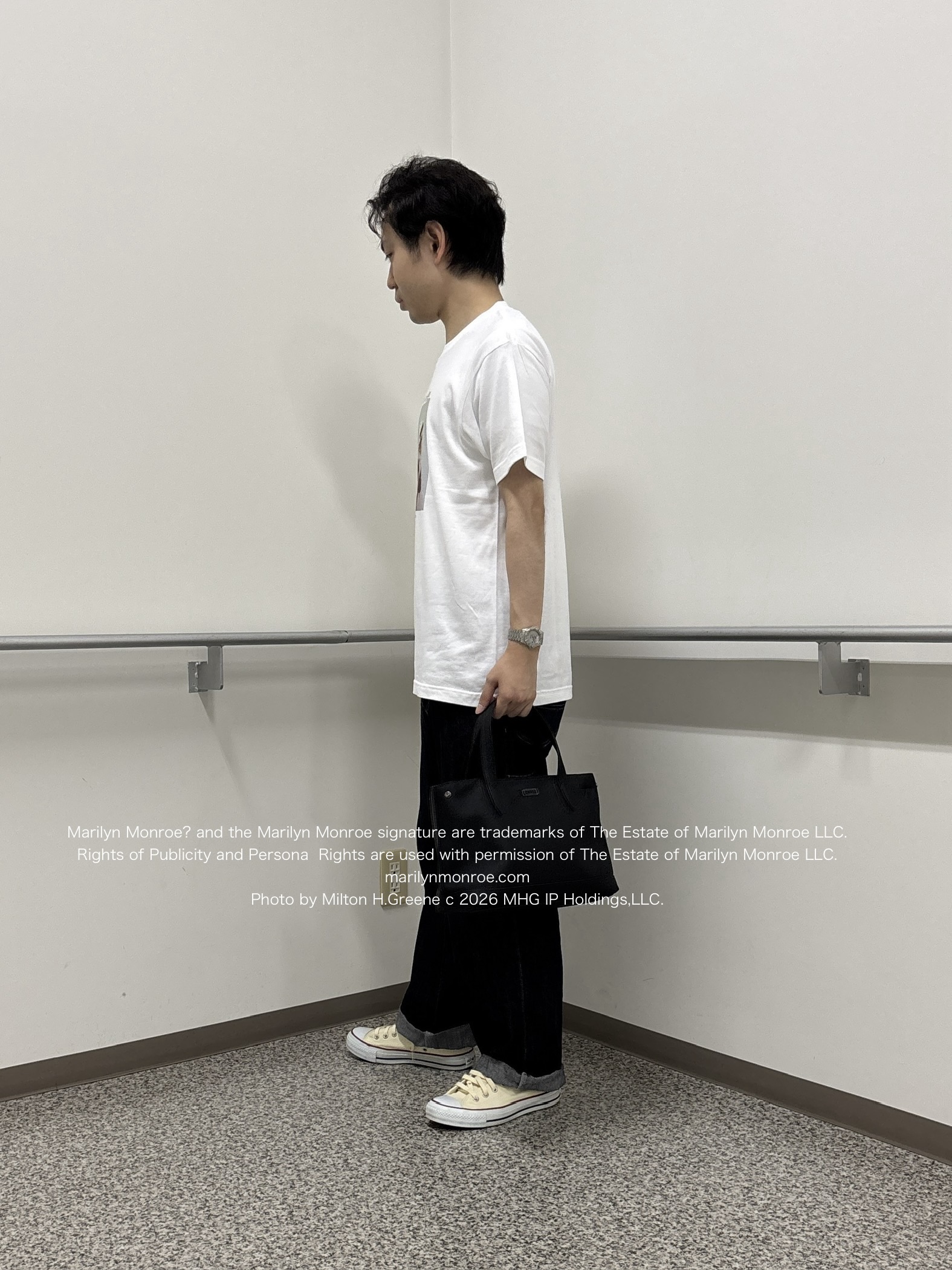 KEIさんの「TAKEO KIKUCHI｜【別注】マリリン・モンロー/フォトTシャツ」を使ったコーディネート