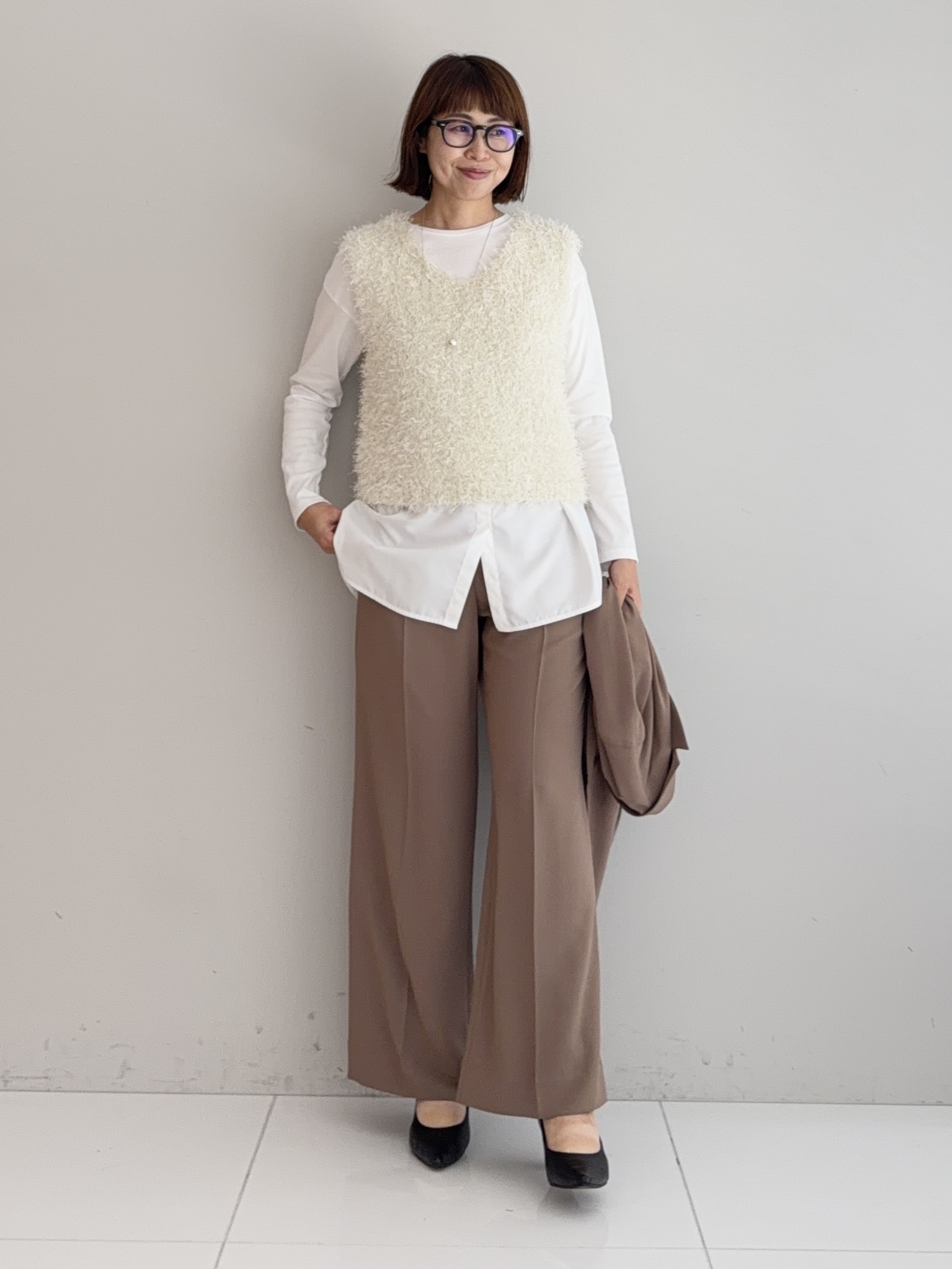 murayamaさんの「INDIVI｜【接触冷感/UVケア/着る日傘】ダブルジャケット」を使ったコーディネート