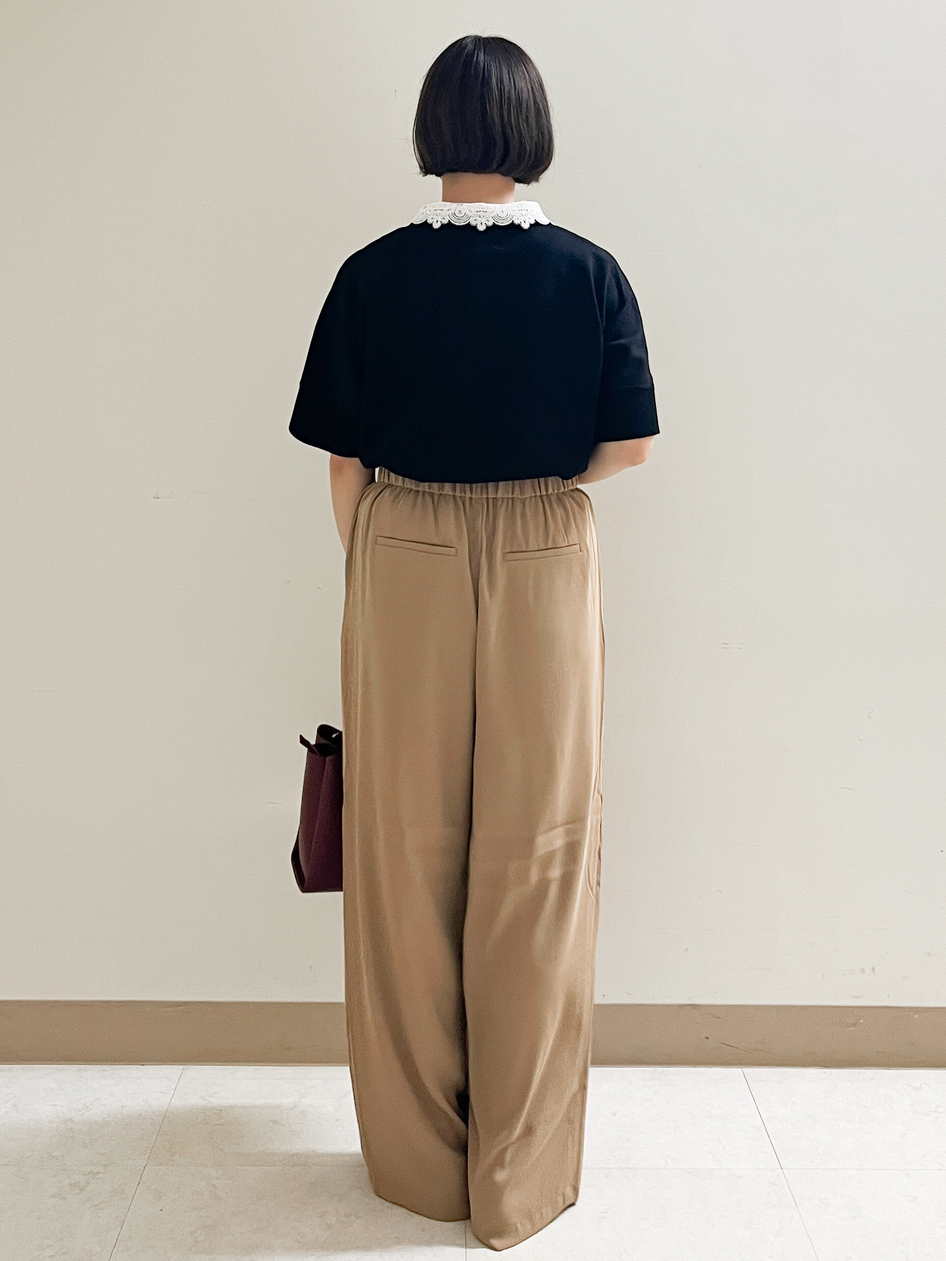 あかねさんの「OPAQUE.CLIP｜【森絵梨佳さん着用】2WAY衿ドッキングニット《洗濯機OK》」を使ったコーディネート