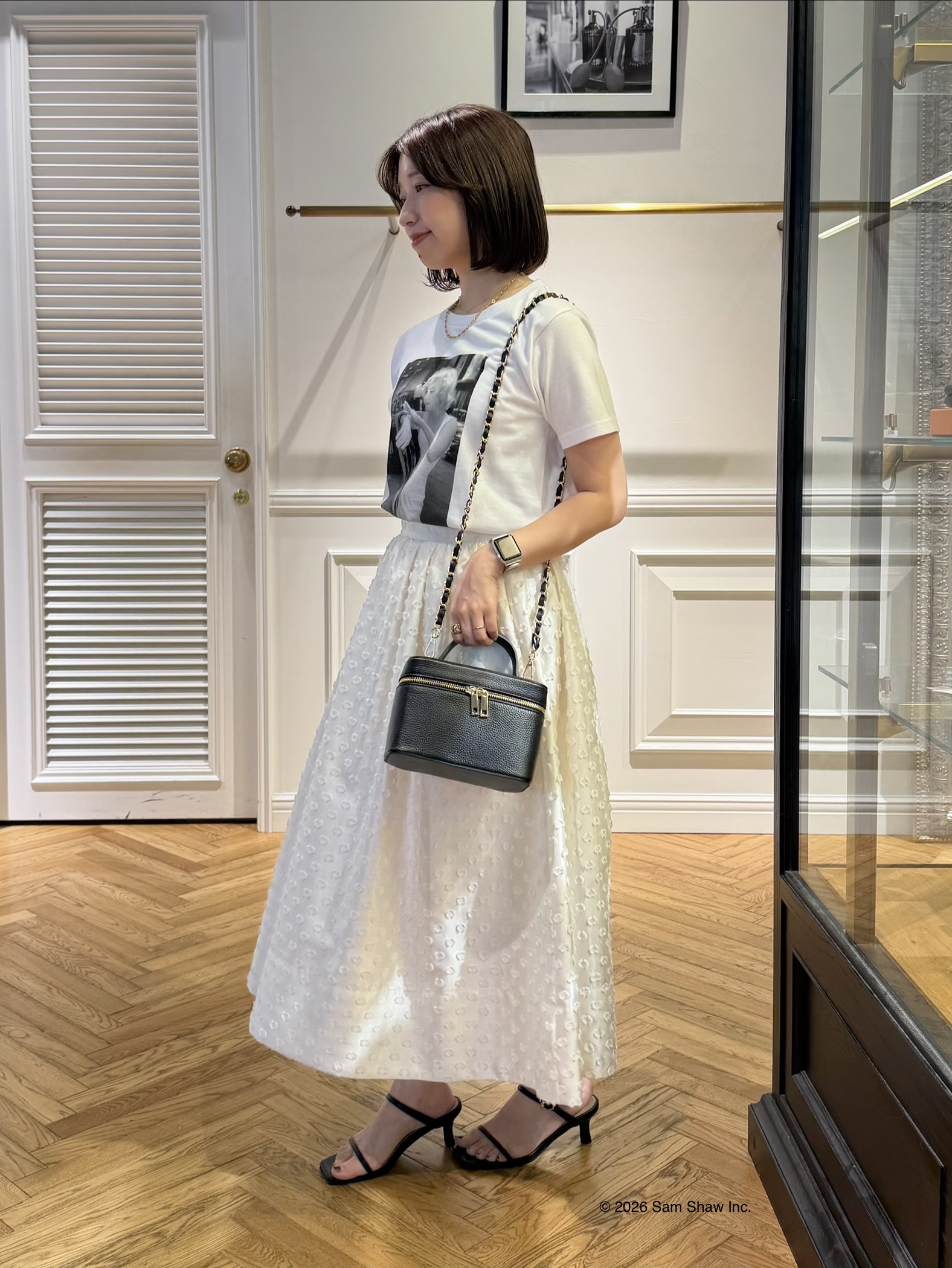 つじ まこさんの「DRESSTERIOR｜【別注】マリリンモンロー/オフショットプリントT」を使ったコーディネート