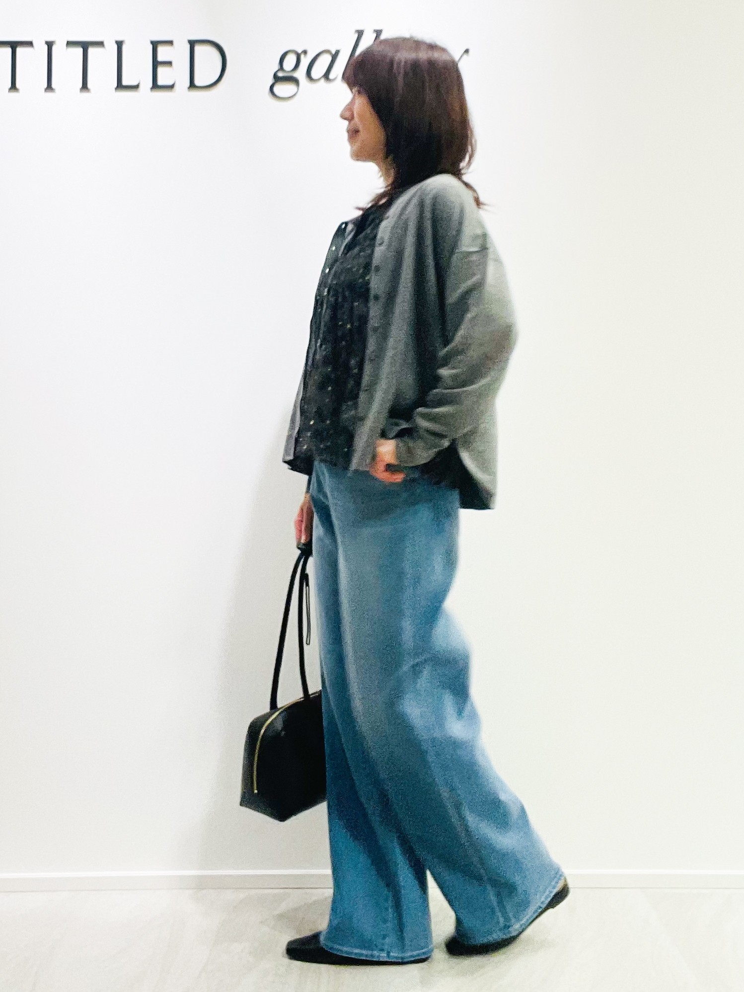 めいさんの「UNTITLED｜【アンサンブル可/秋羽織り/シアー】前後2WAYカーディガン」を使ったコーディネート