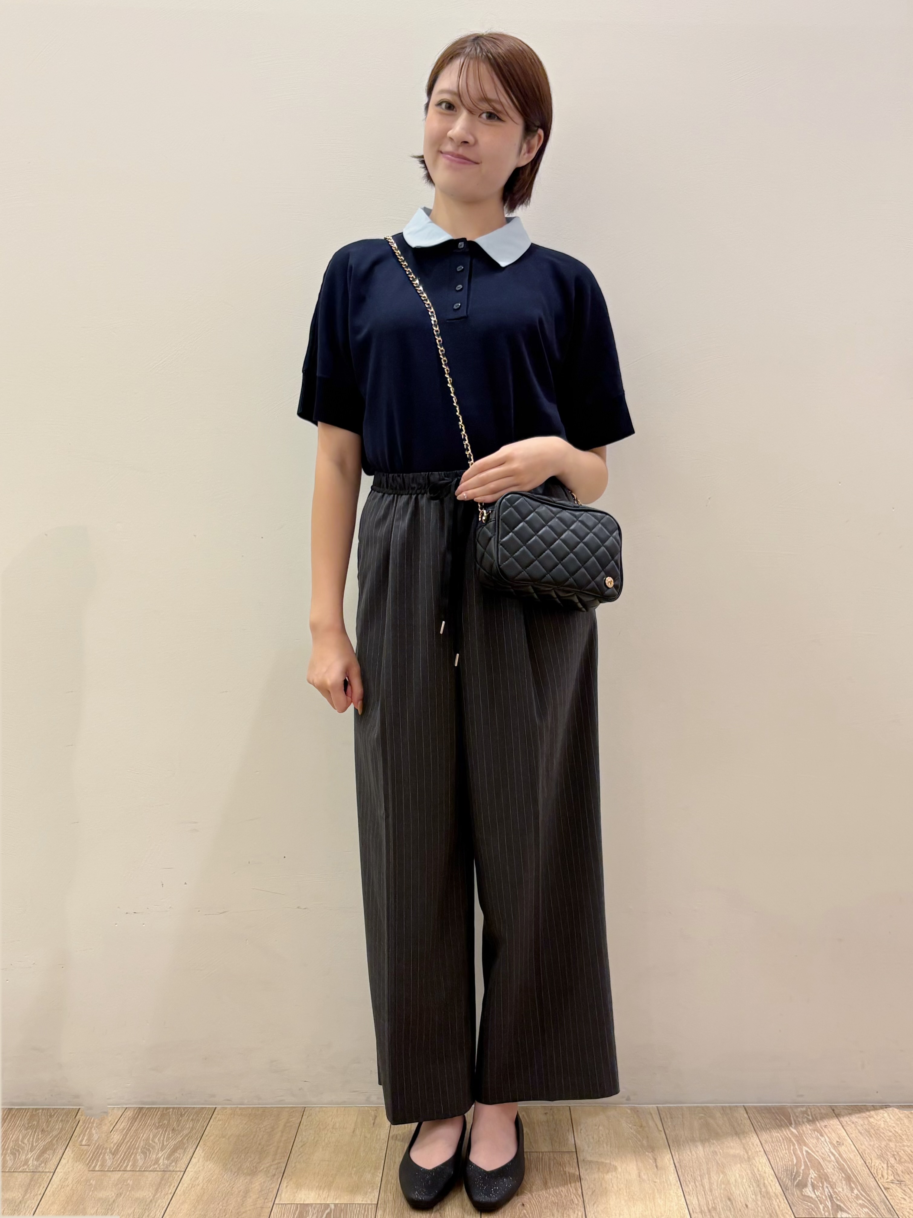 RINさんの「OPAQUE.CLIP｜【森絵梨佳さん着用】2WAY衿ドッキングニット《洗濯機OK》」を使ったコーディネート