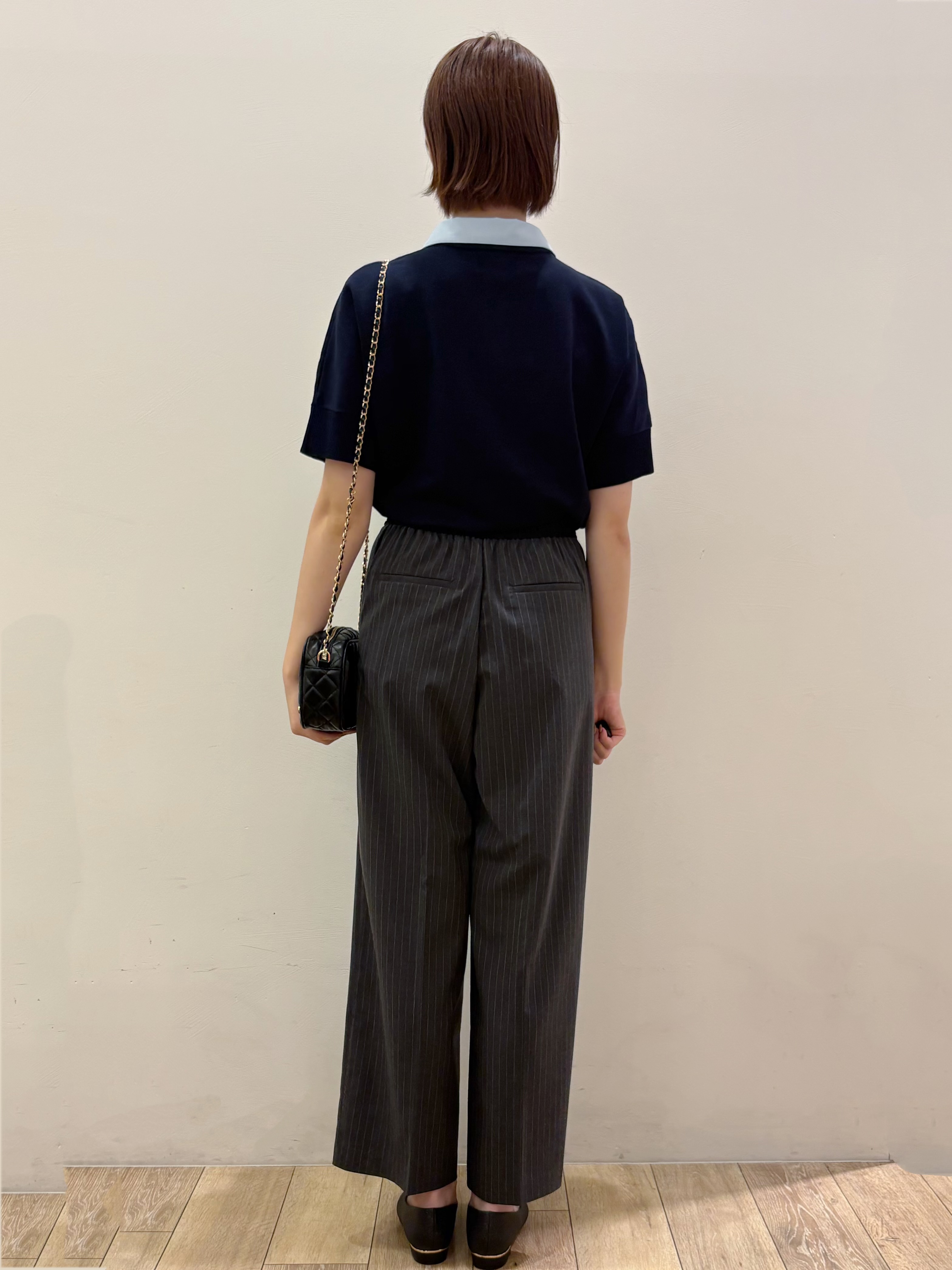 RINさんの「OPAQUE.CLIP｜【森絵梨佳さん着用】2WAY衿ドッキングニット《洗濯機OK》」を使ったコーディネート